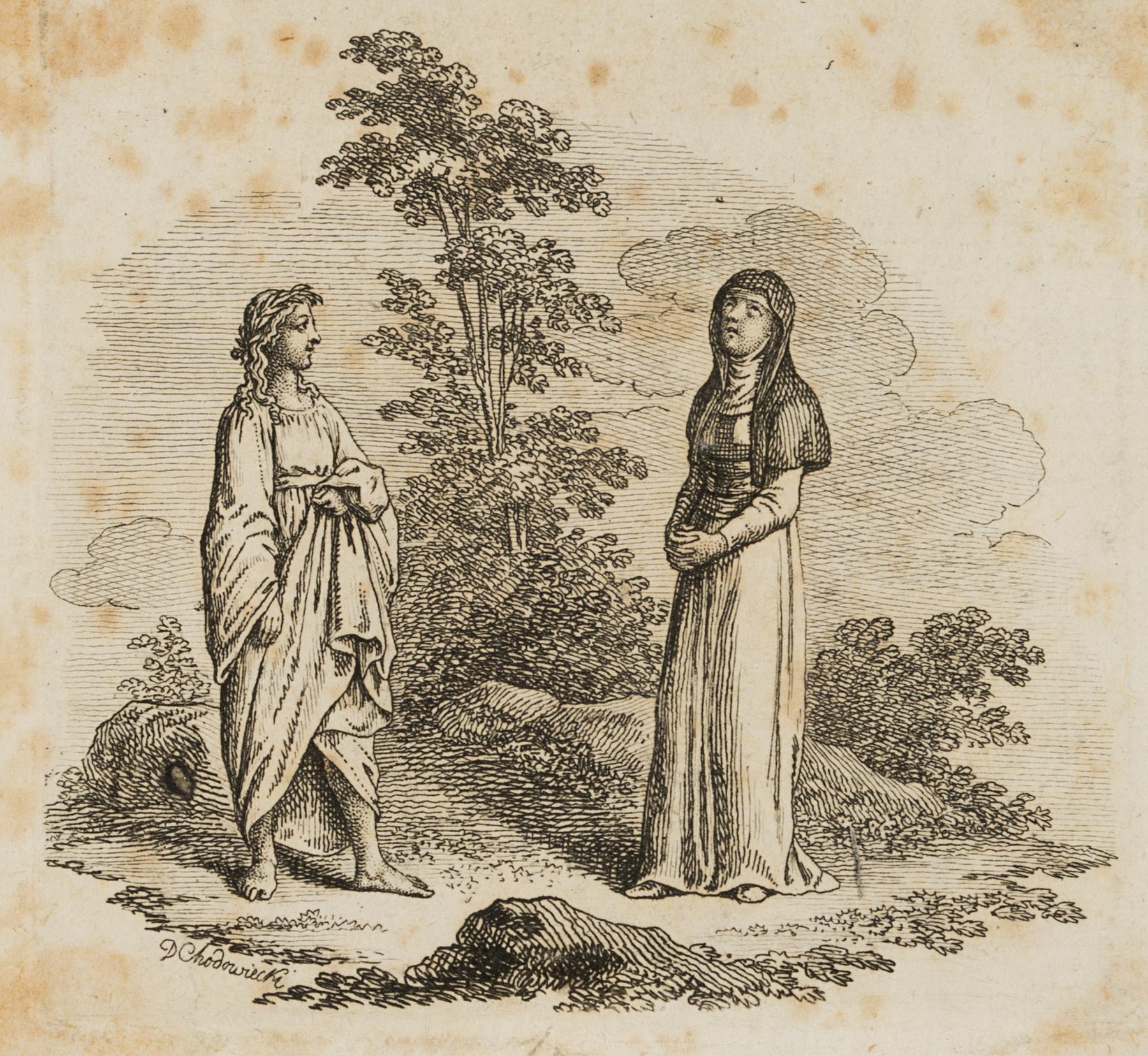 Jüngling und Nonne in Landschaft