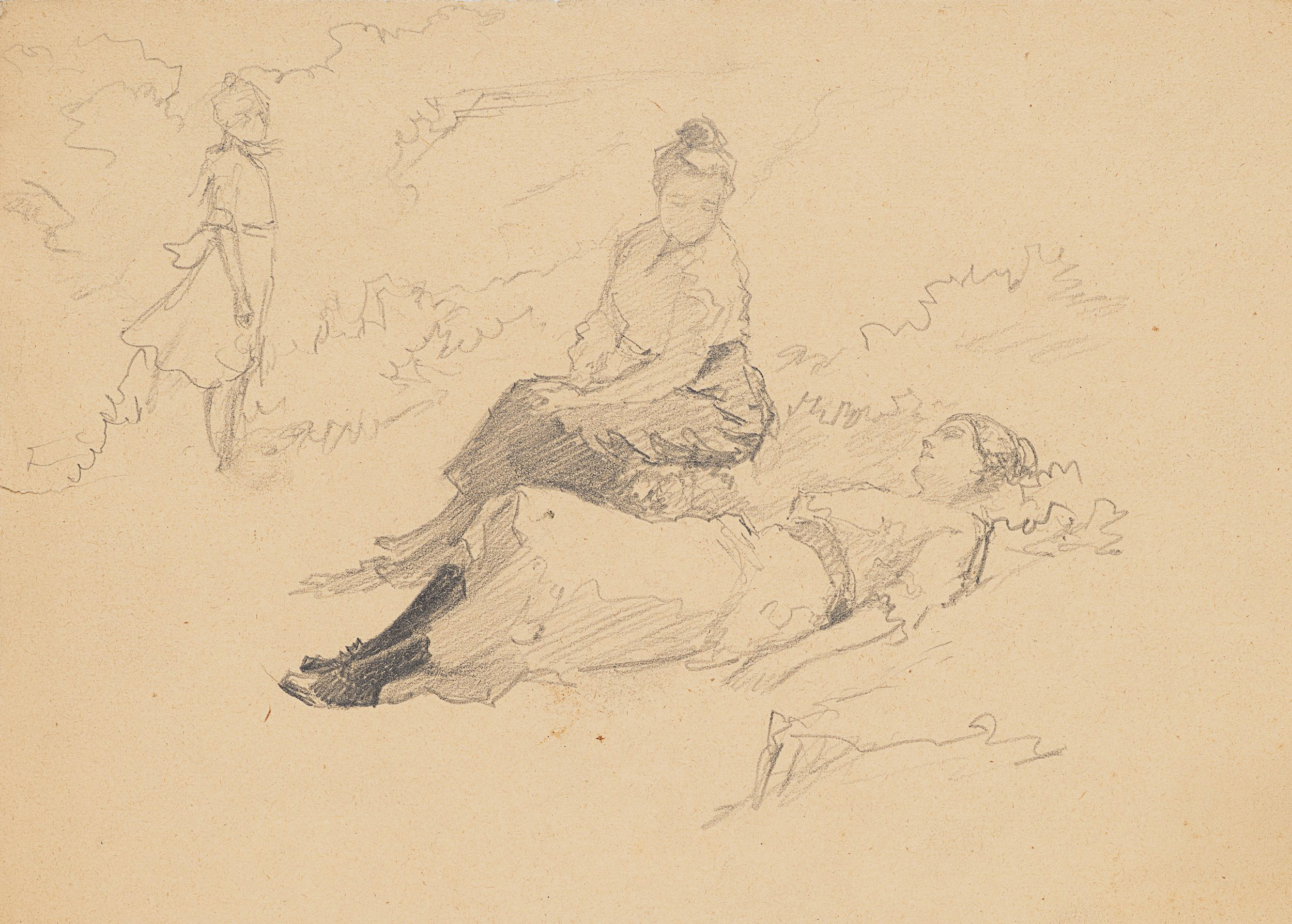 Figuren im Freien - Studie
