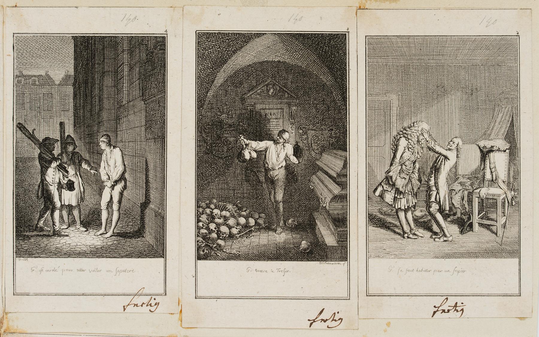 12 Blätter zu der Geschichte des Blaise Gaulard