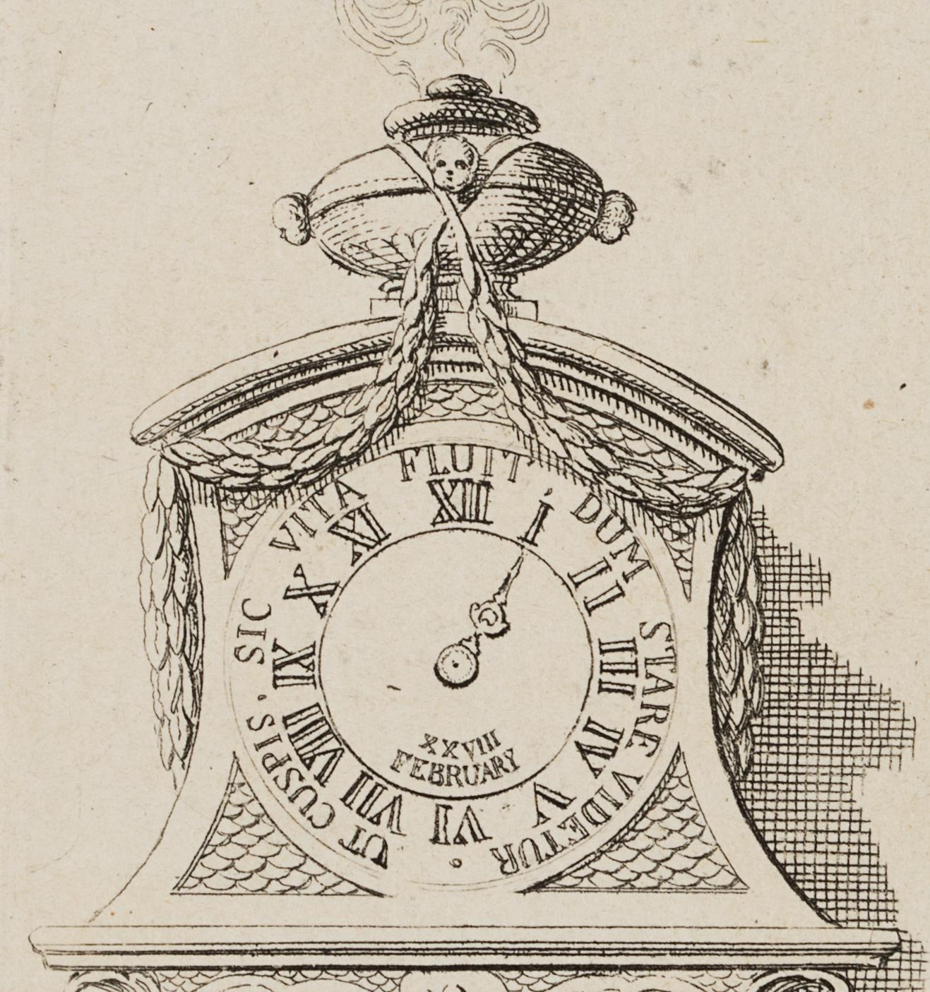 Eine Uhr auf einem Consol