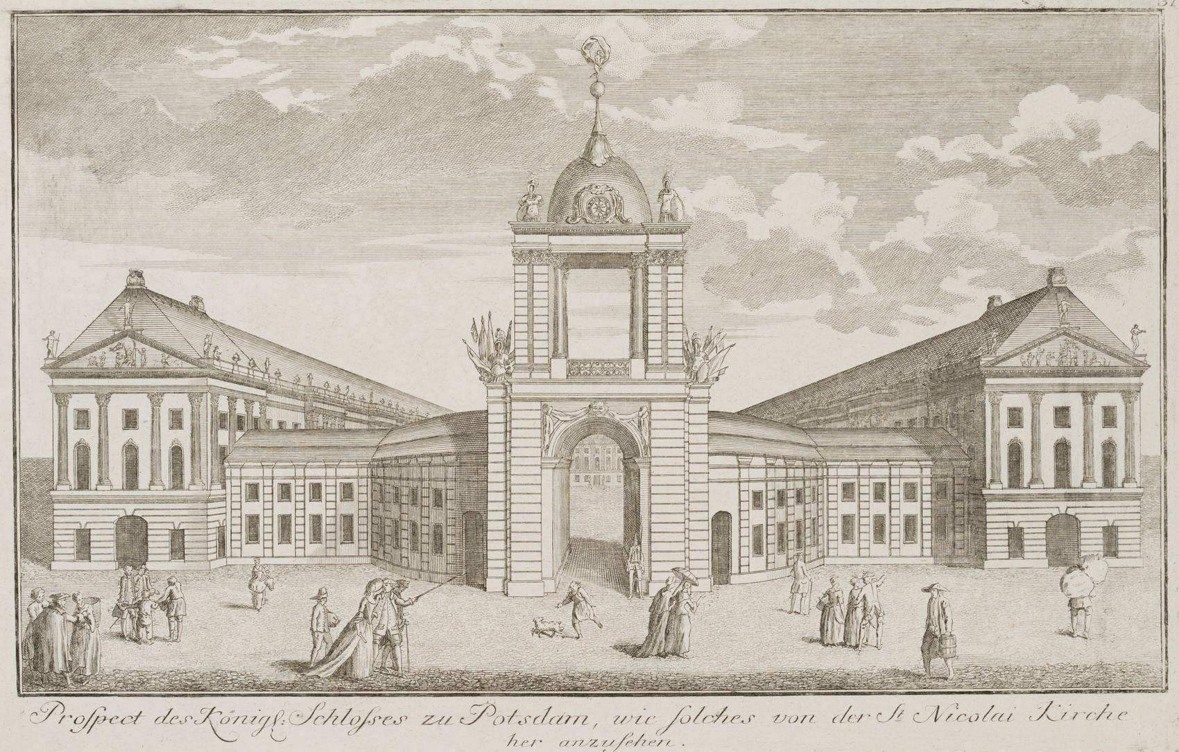 Ansicht des Hauptportals des Stadtschlosses in Potsdam