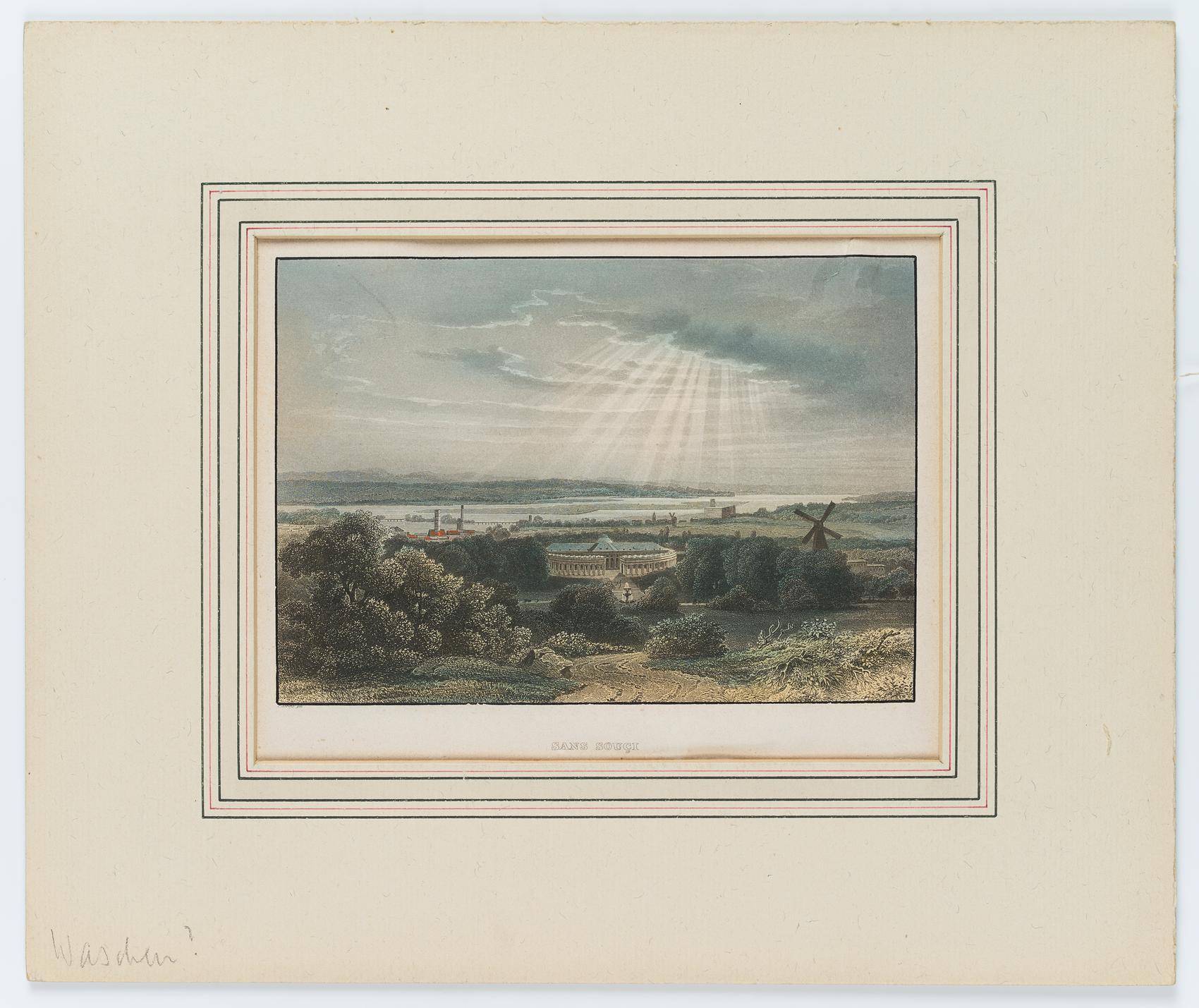 Nach I. Ahrens, Romantische Ansicht des Schlosses Sanssouci