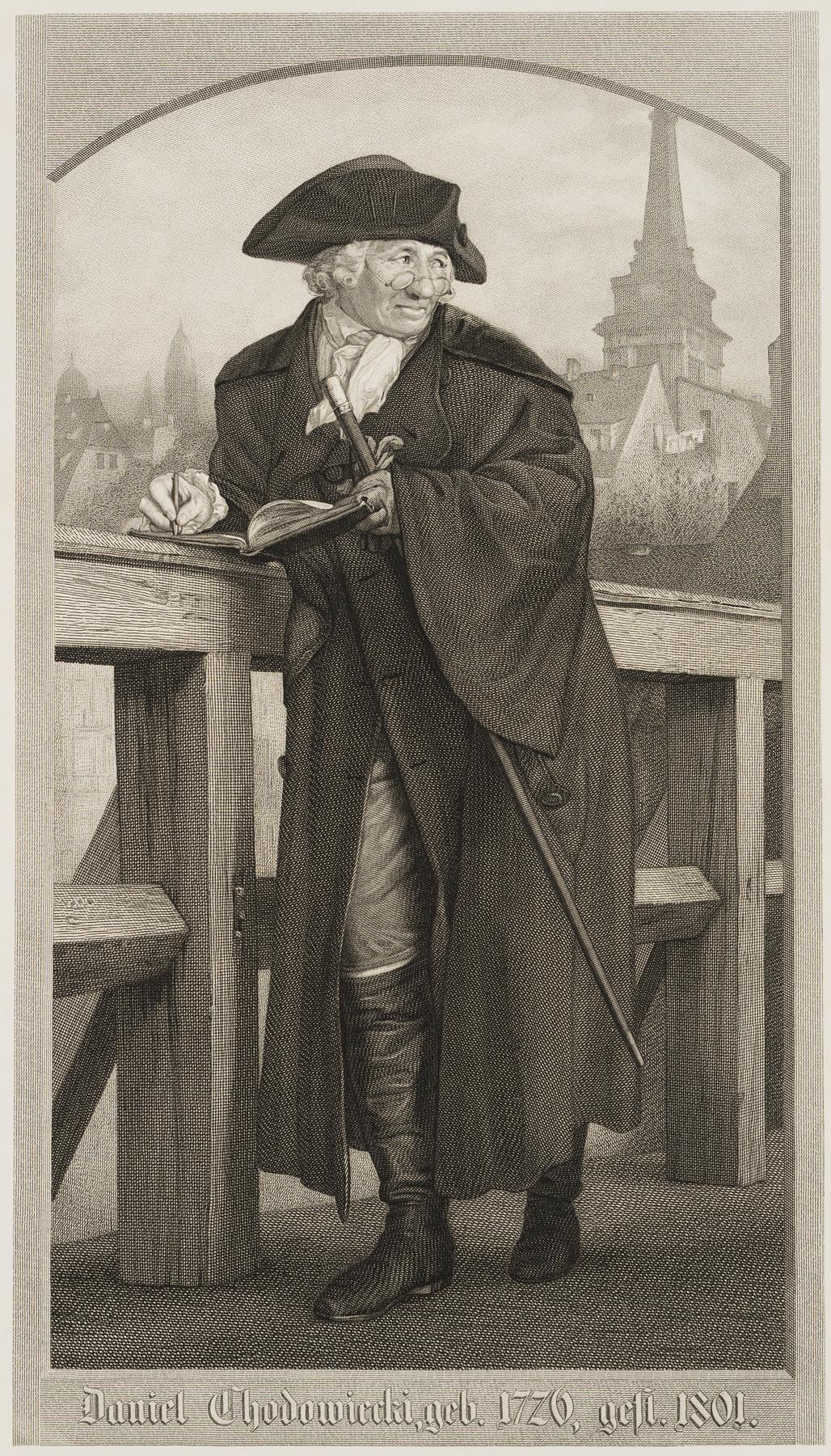 Chodowiecki auf der Jannowitzbrücke, nach Adolph von Menzel