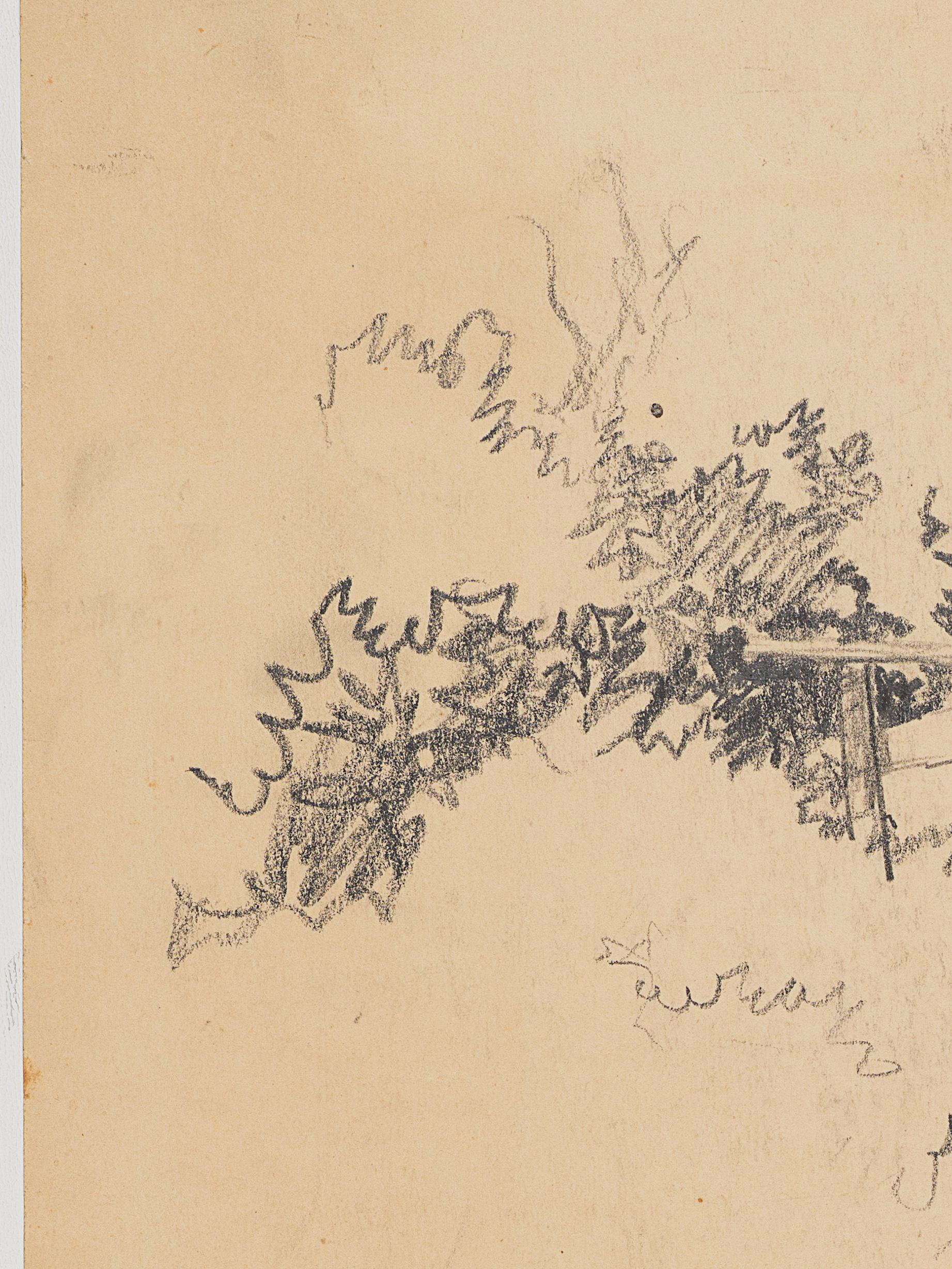 Doppelseitiges Blatt mit Landschaftsskizzen