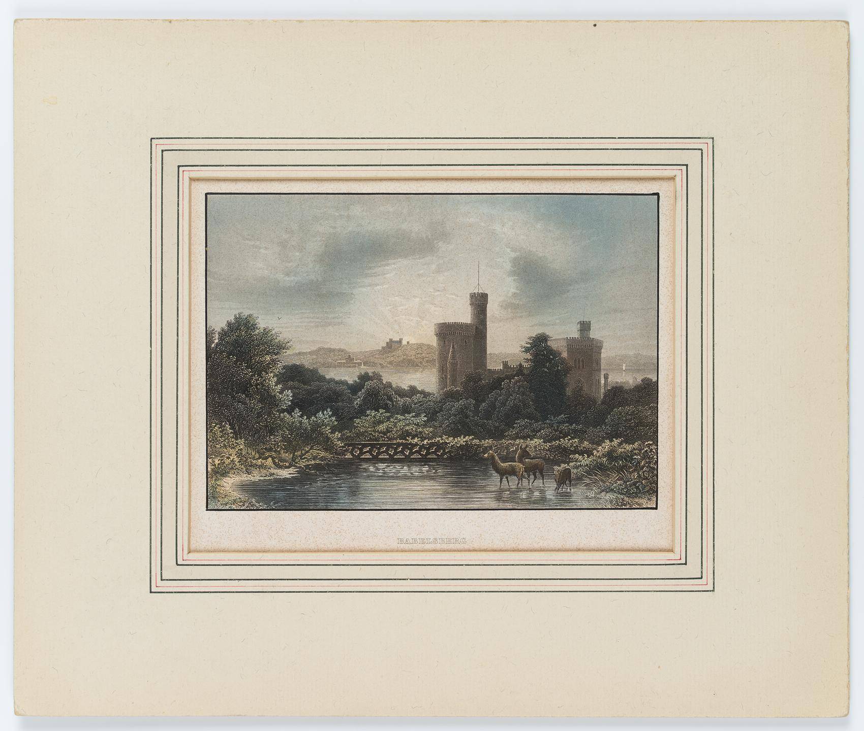 Romantische Ansicht des Schlosses Babelsberg