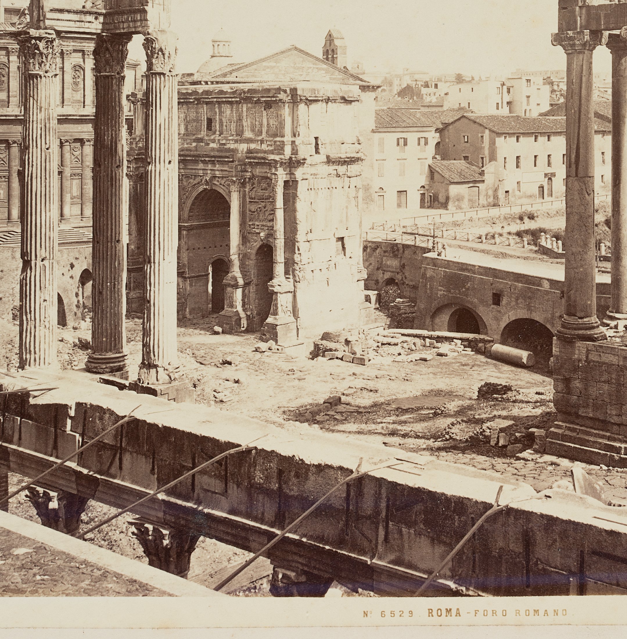 Das Forum Romanum vom Kapitol zum Septimius-Severus-Bogen und Saturntempel