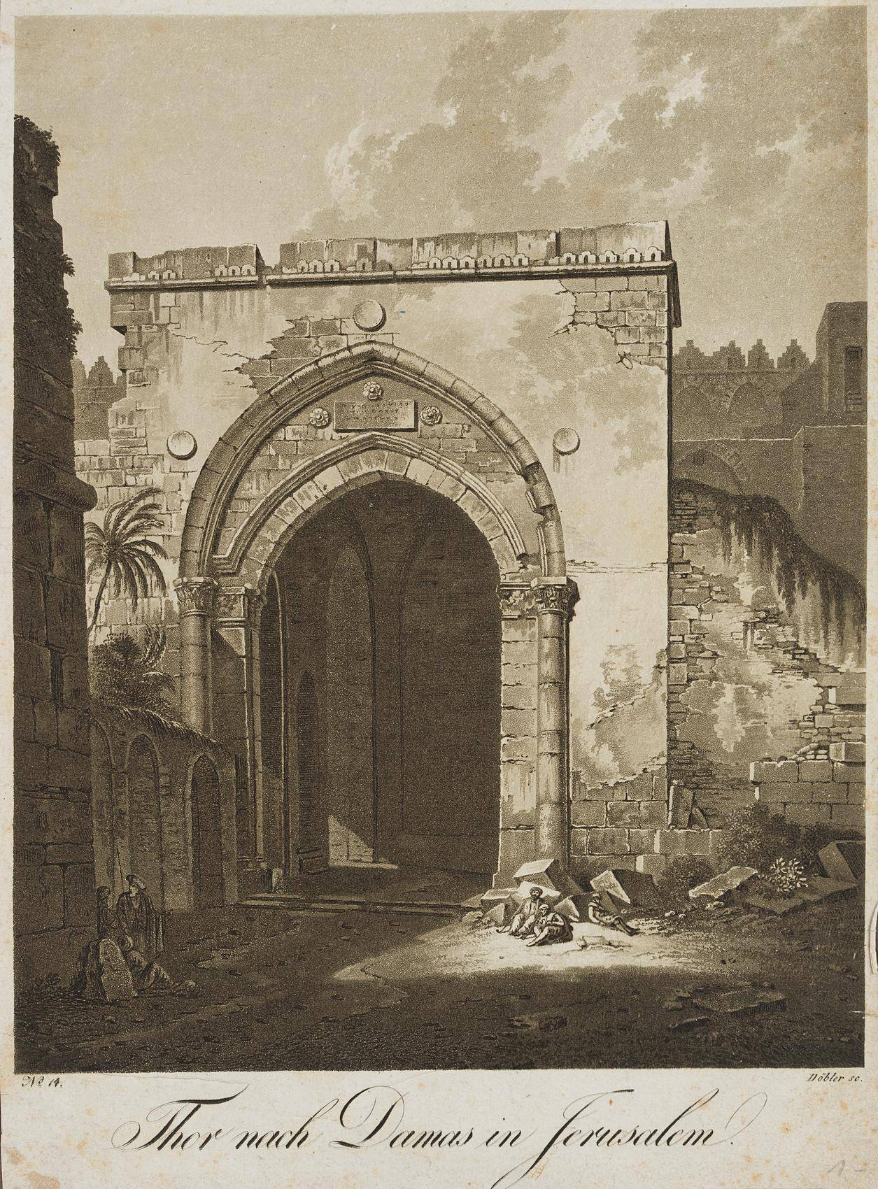 Das gotische Tor nach Damas in Jerusalem