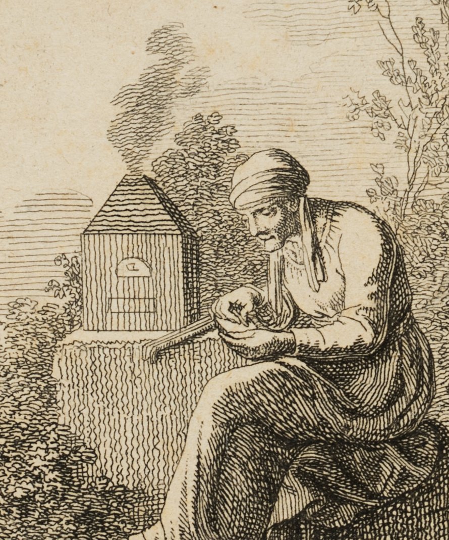 Die Alte am Experimentierofen