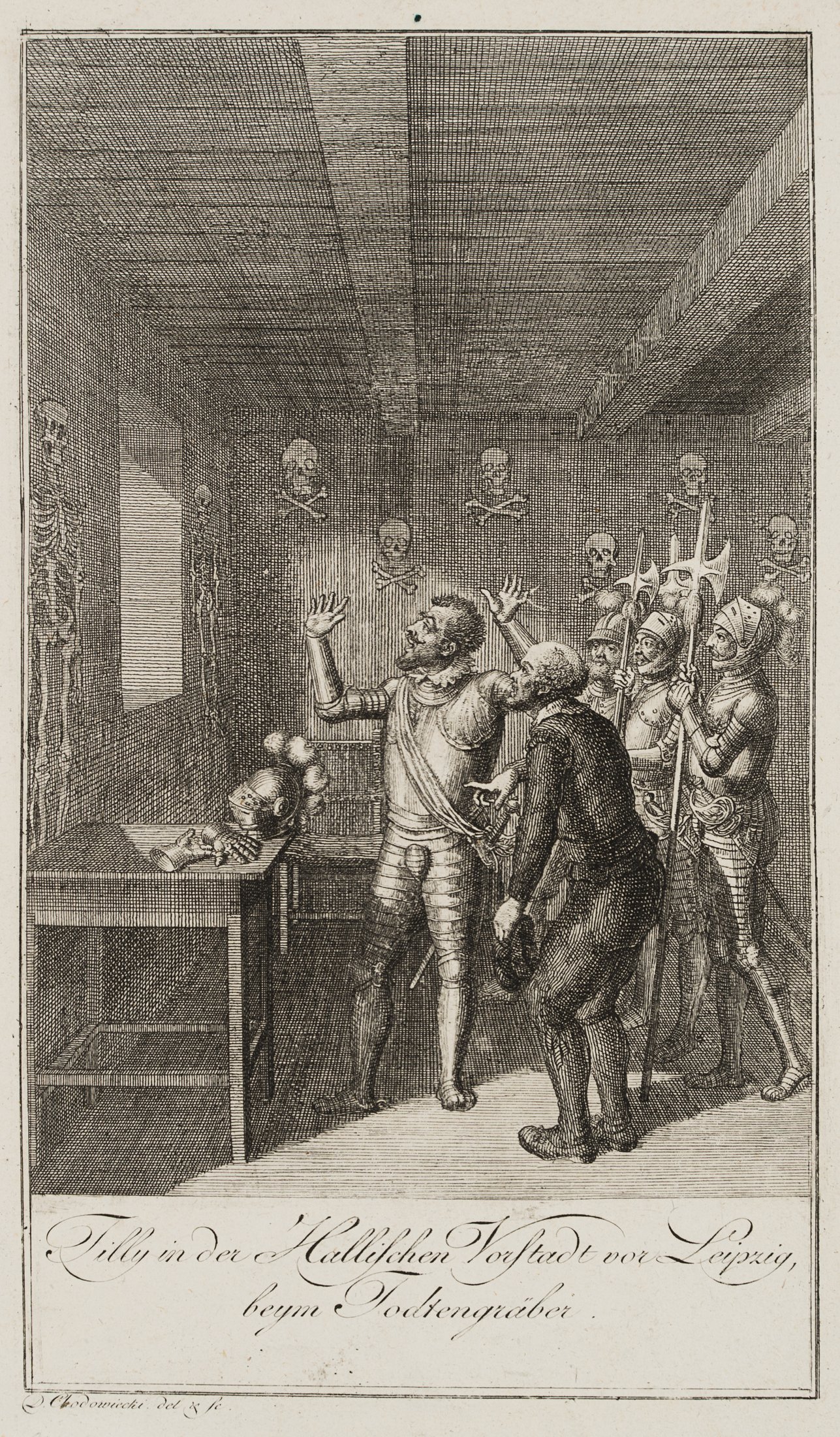 Graf von Tilly in der Wohnung eines Totengräbers
