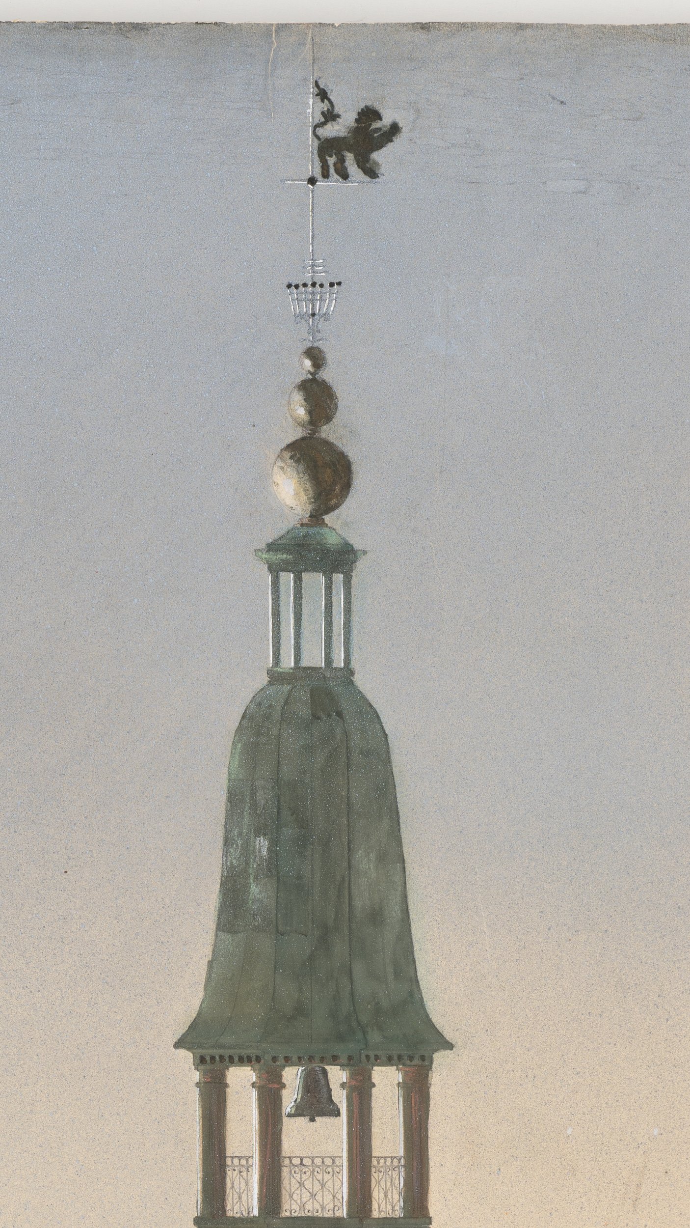 Ansicht eines Kirchturms, St.-Georgen-Kirche Wismar(?)
