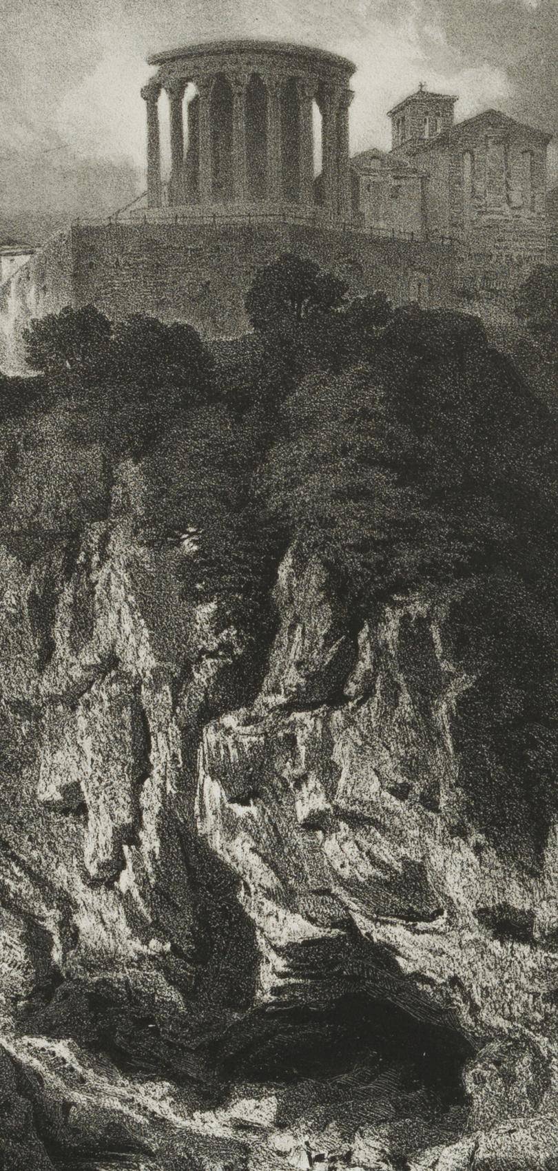 Die Neptunsgrotte mit Tempeln der Vesta und der Sibilla in Tivoli