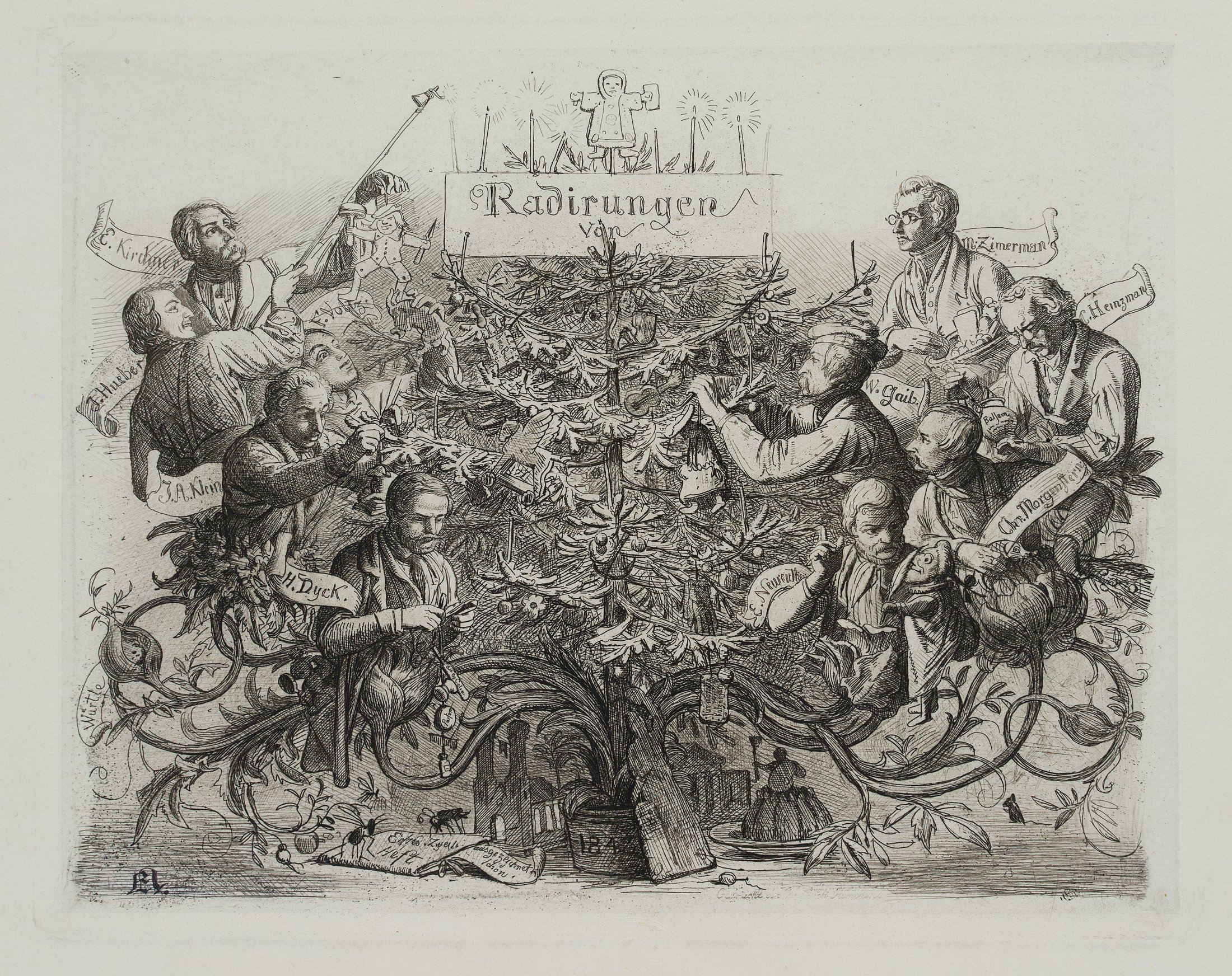 Titelblatt zu "Radir Club München", Erstes Heft 1843