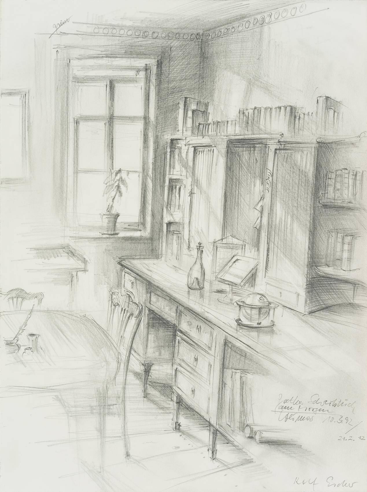 Goethes Wohnhaus in Weimar: Schreibtisch am Morgen