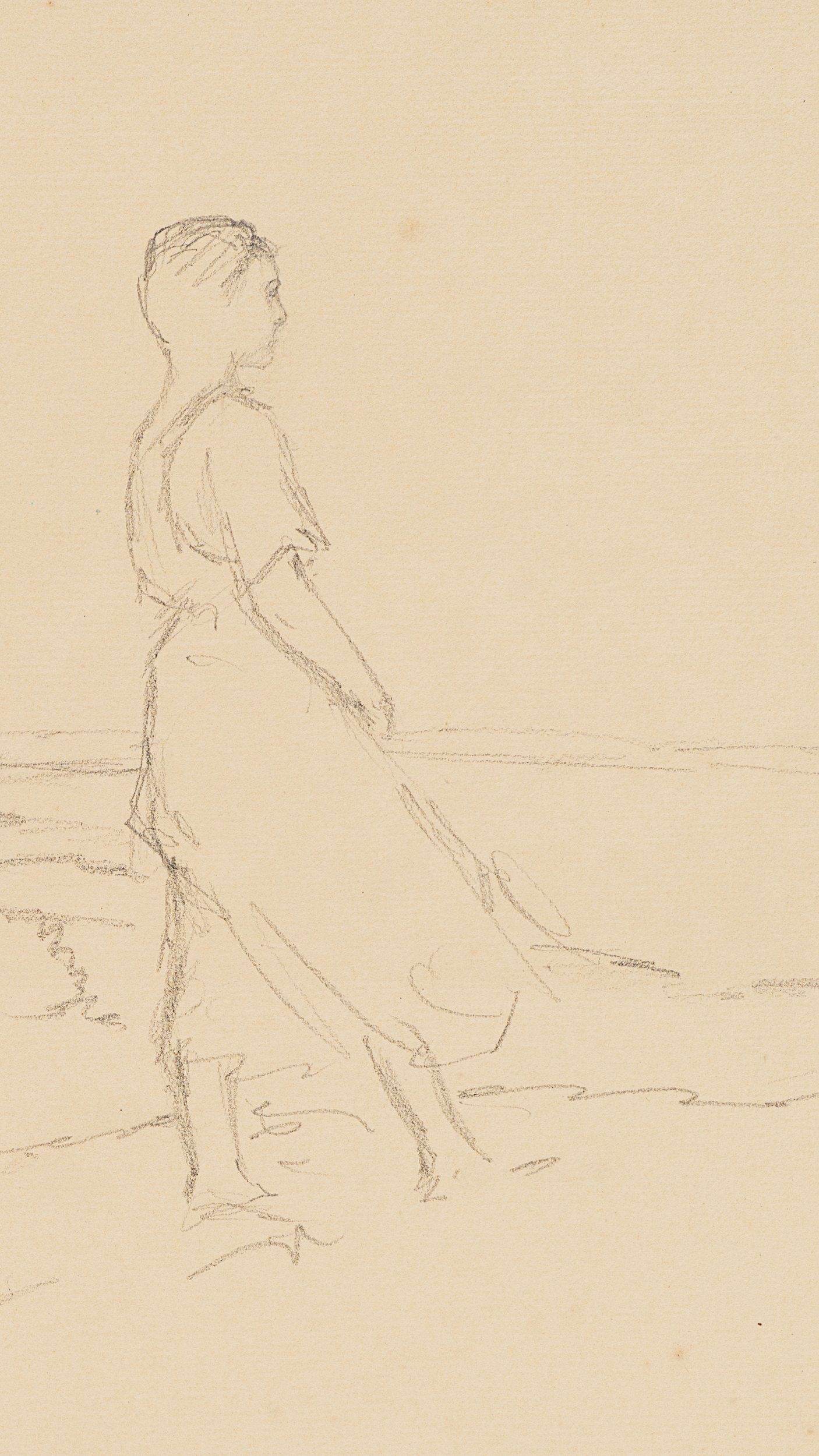 Frau am Strand - Figurenstudie