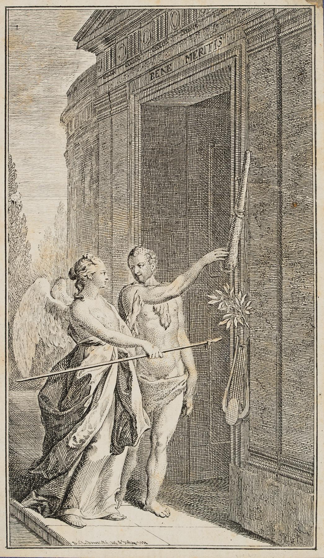 Herkules und die Tugend am Tempel des Verdienste