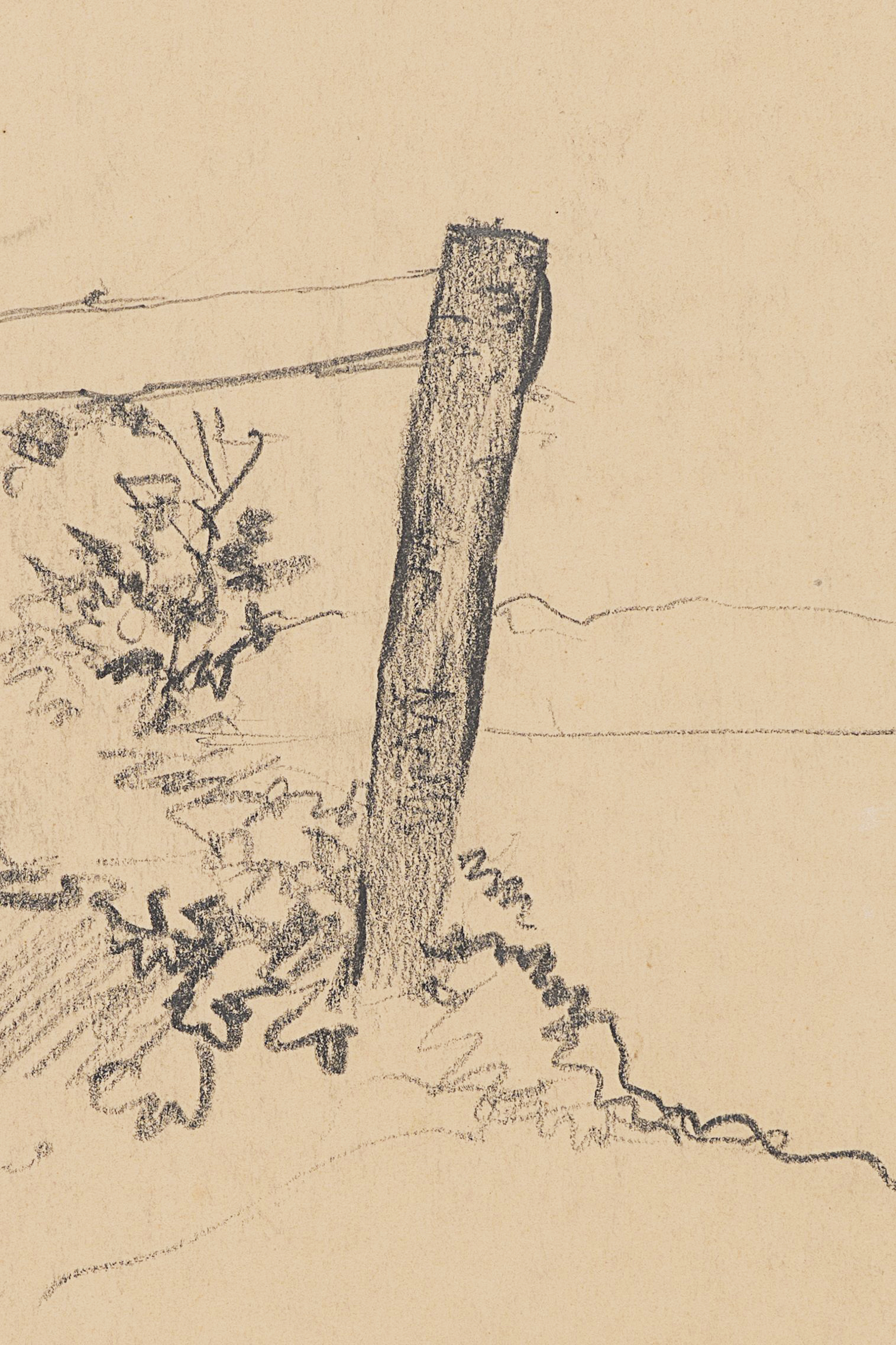 Doppelseitiges Blatt mit Landschaftsskizzen