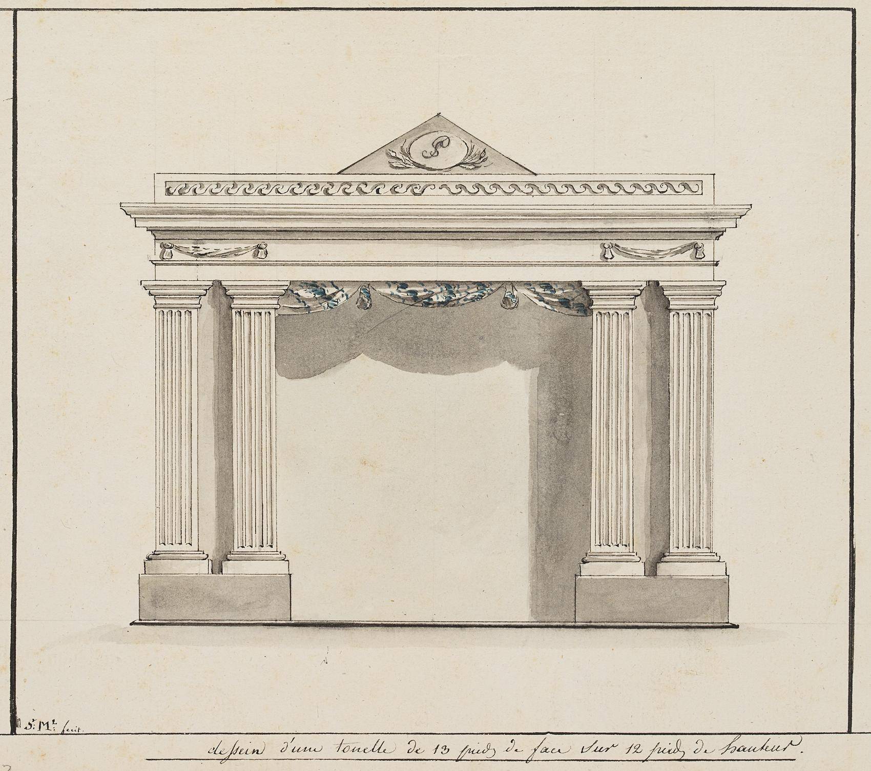 Entwurf einer Bühnenarchitektur, Klassizistische Kulisse