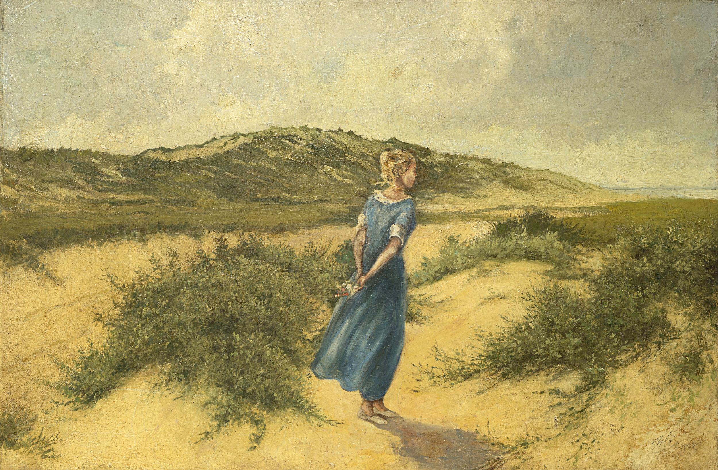 Mädchen in den Dünen