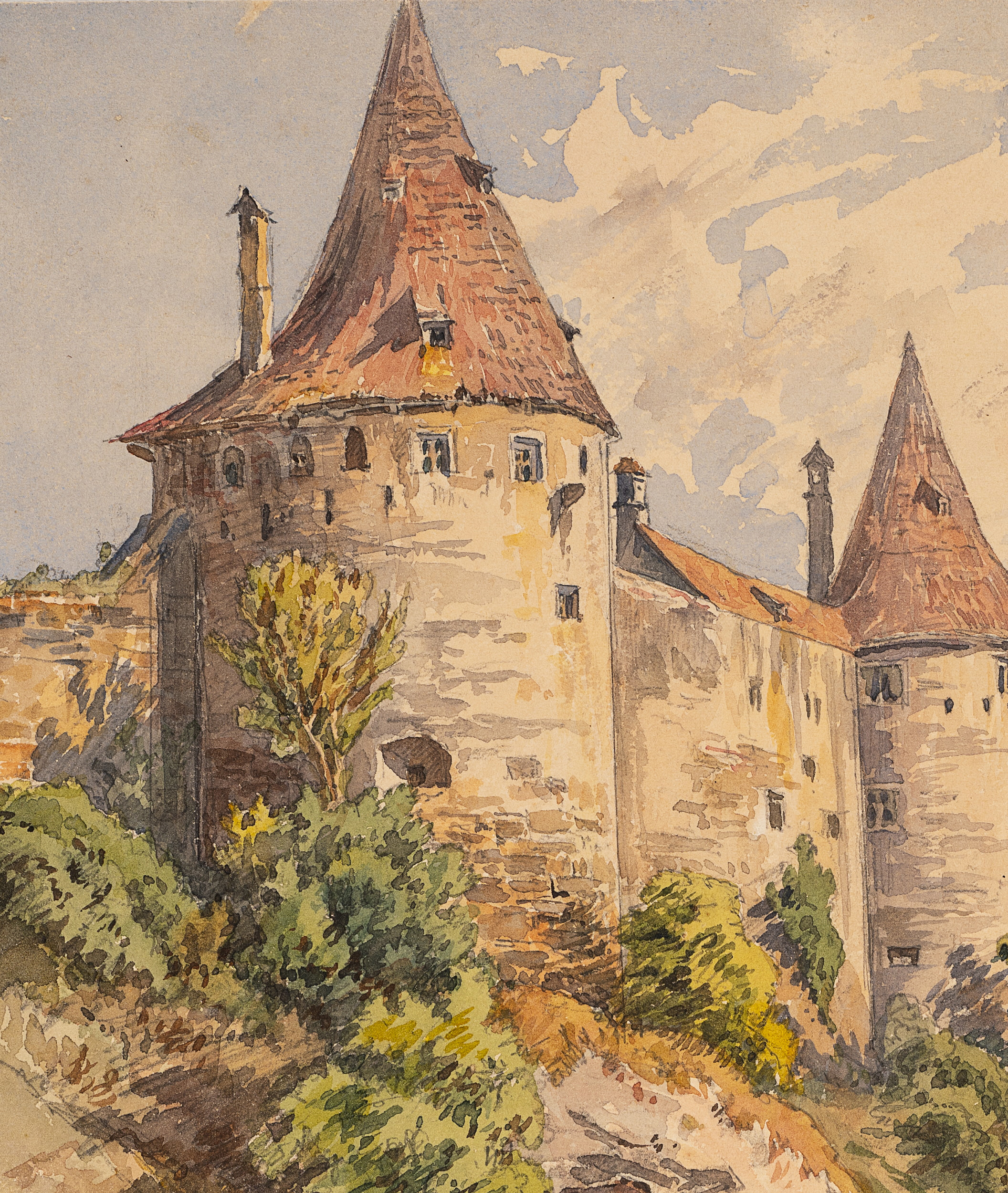Röhrenkehrerturm und Zimmermeisterturm in der Festung Burghausen