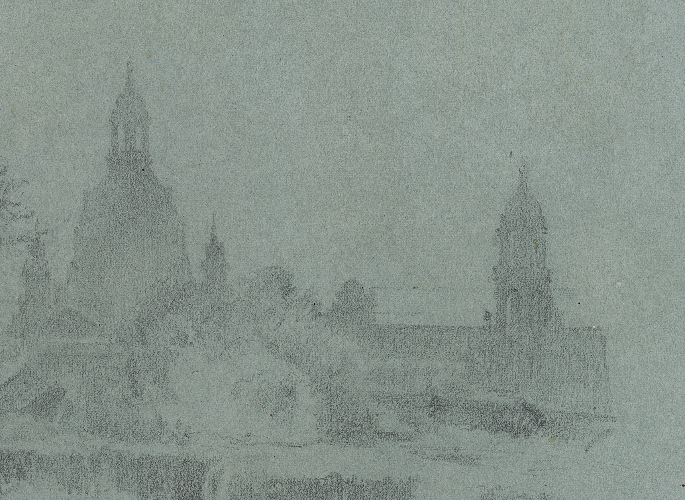 Blick vom Palaisgarten auf Dresden