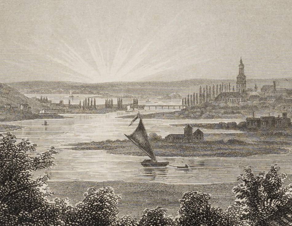 Romantische Ansicht von Potsdam vom Babelsberge aus