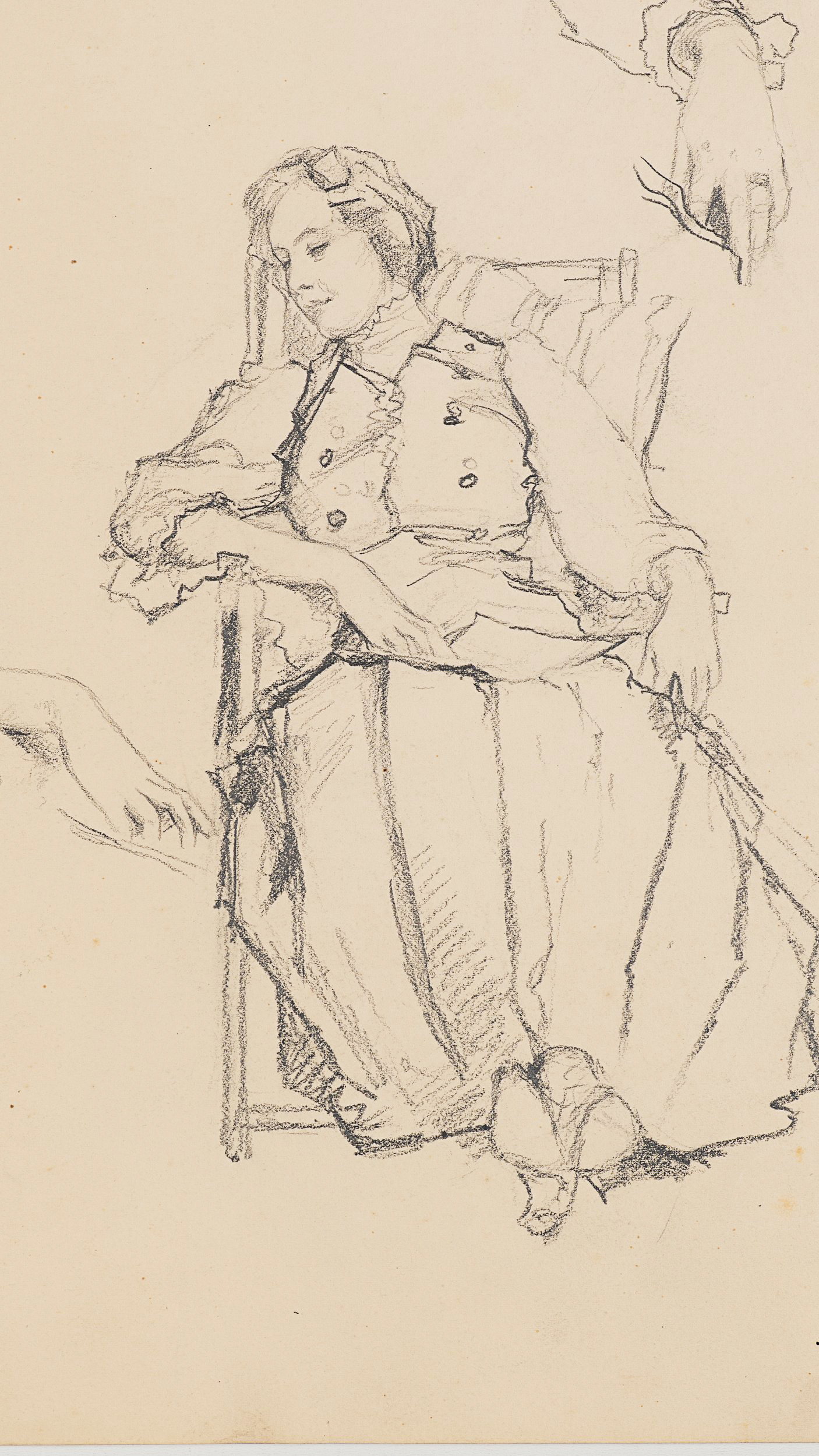 Studie einer sitzenden Frau