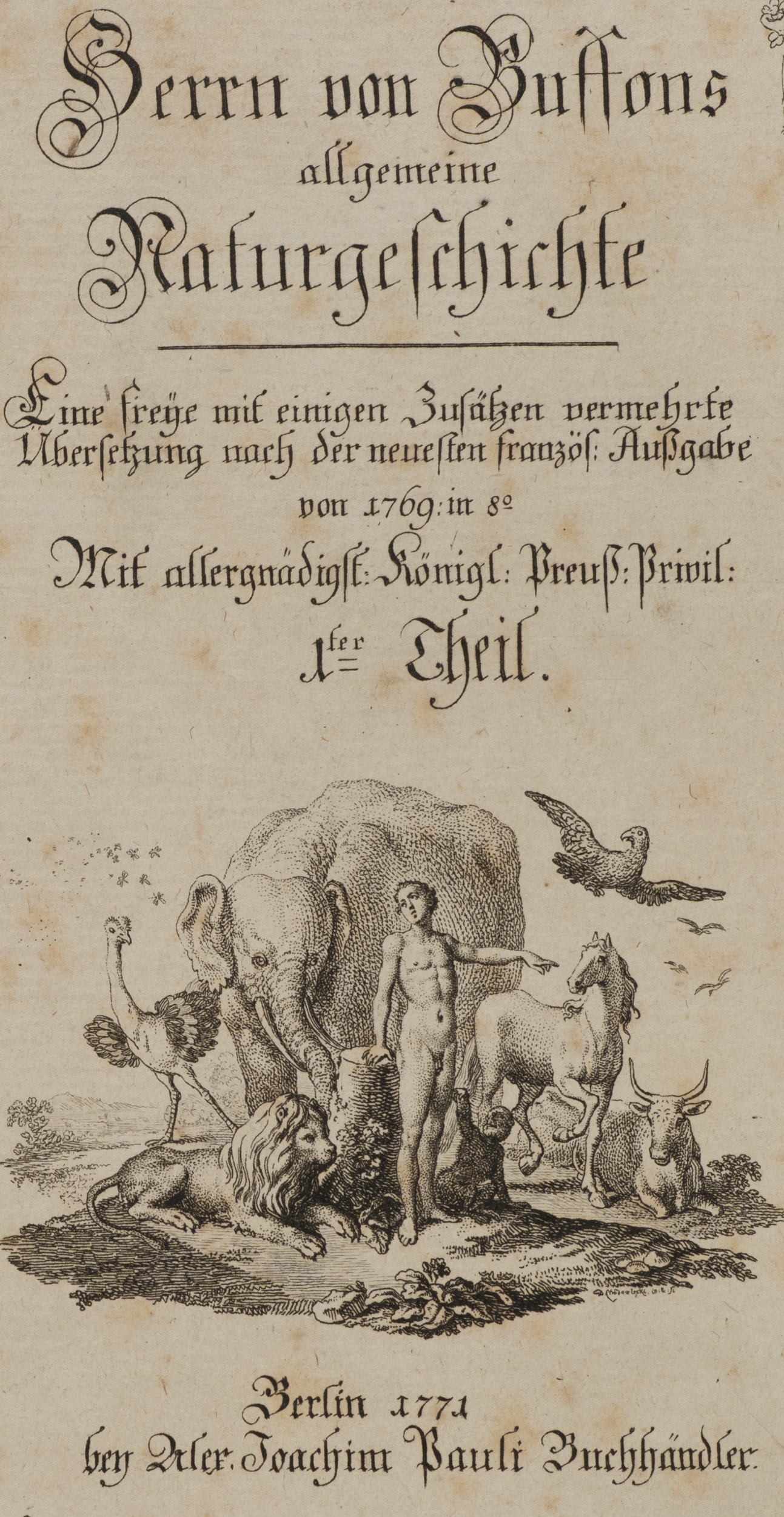 Zwei Blätter zu Buffons Naturgeschichte