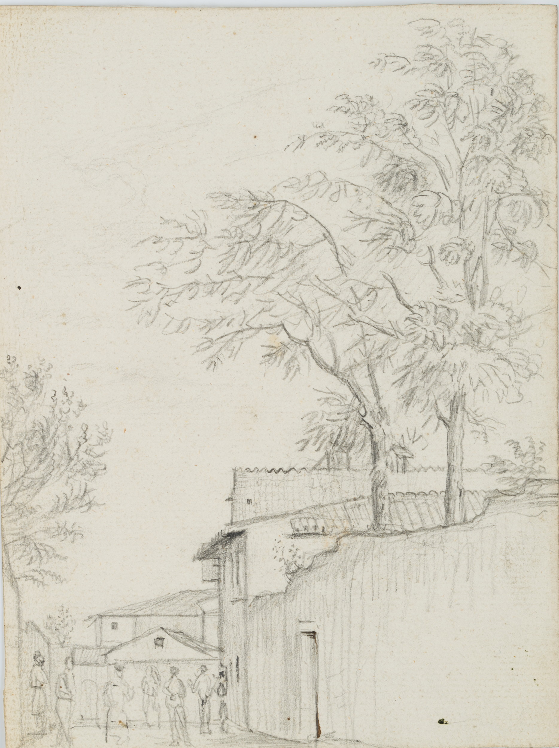 Straße mit Figurengruppe