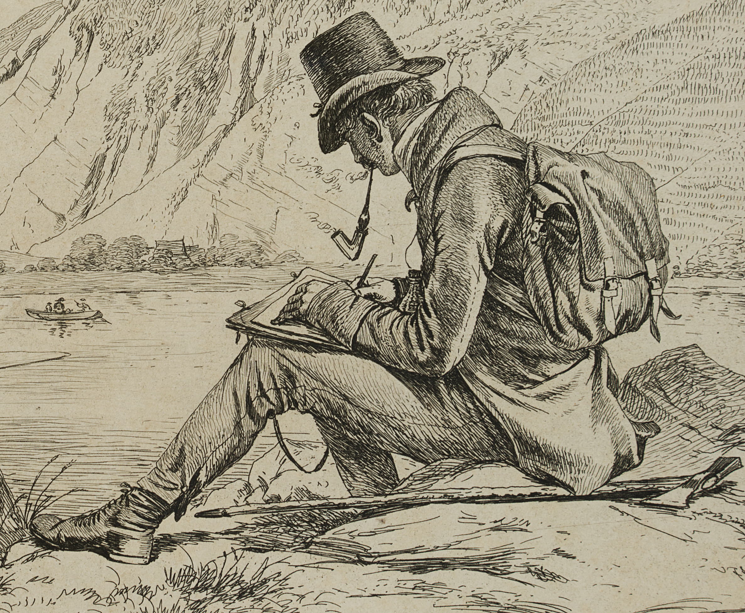 Der Landschaftsmaler auf der Reise
