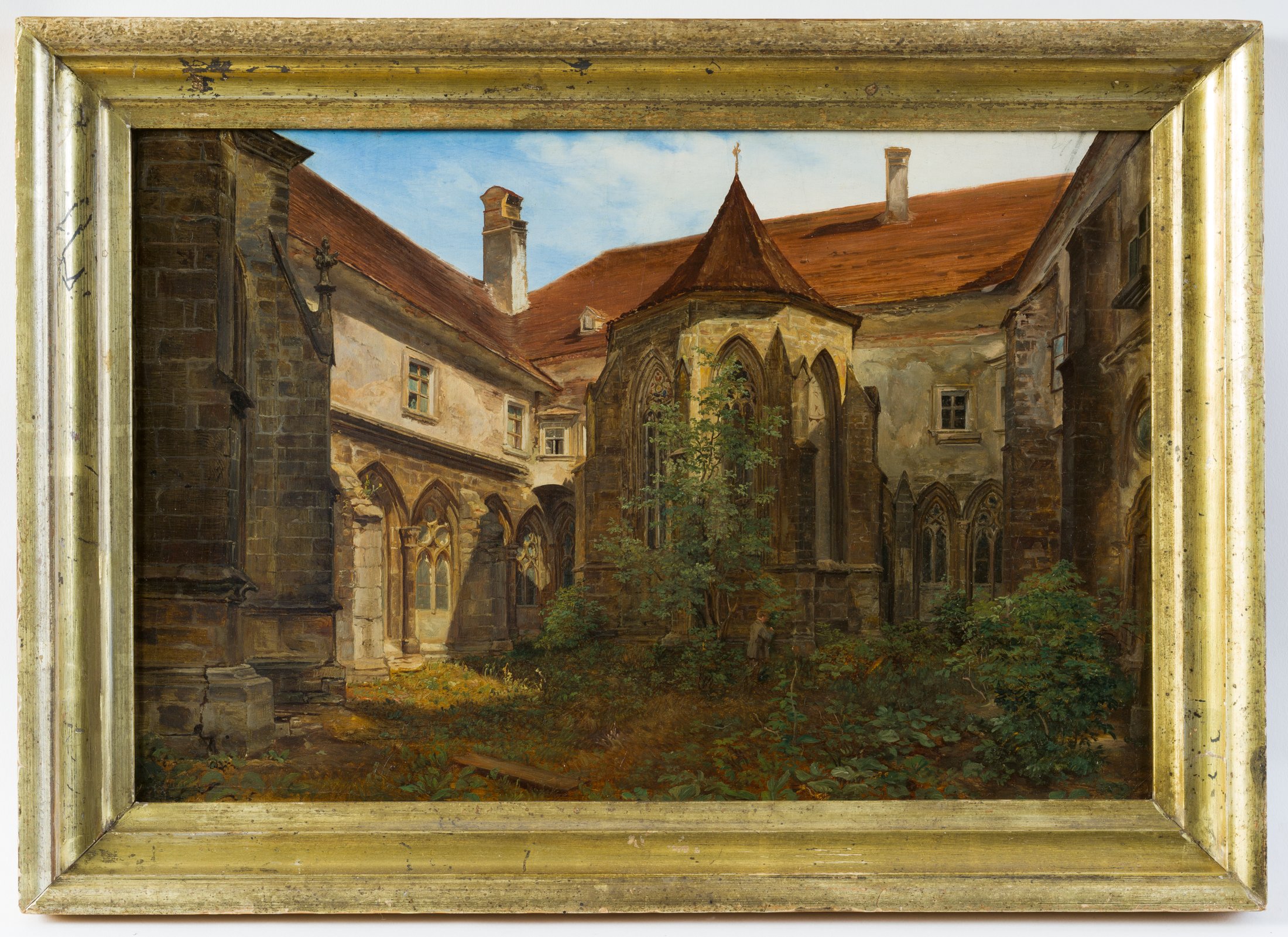 Ansicht des Innenhofes mit dem Brunnenhaus von Klosterneuburg bei Wien