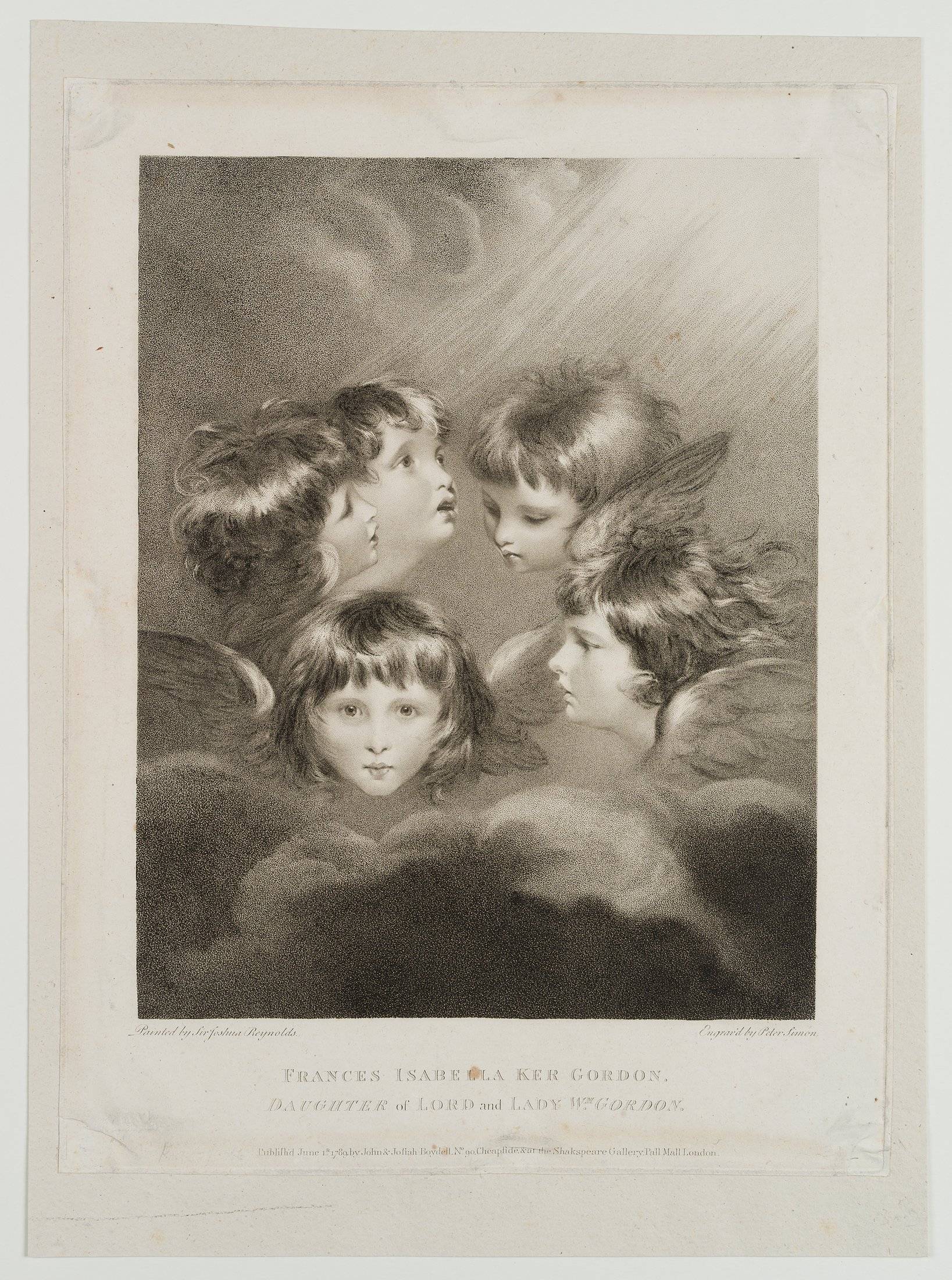 nach Joshua Reynolds: A Child's Portrait in different Views, Angels Heads