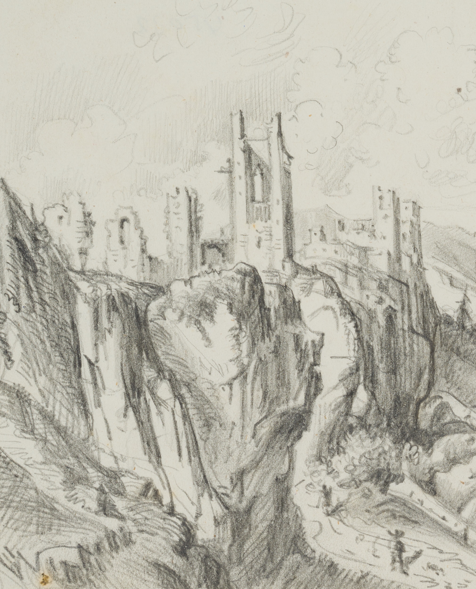 Felsenlandschaft mit Burg