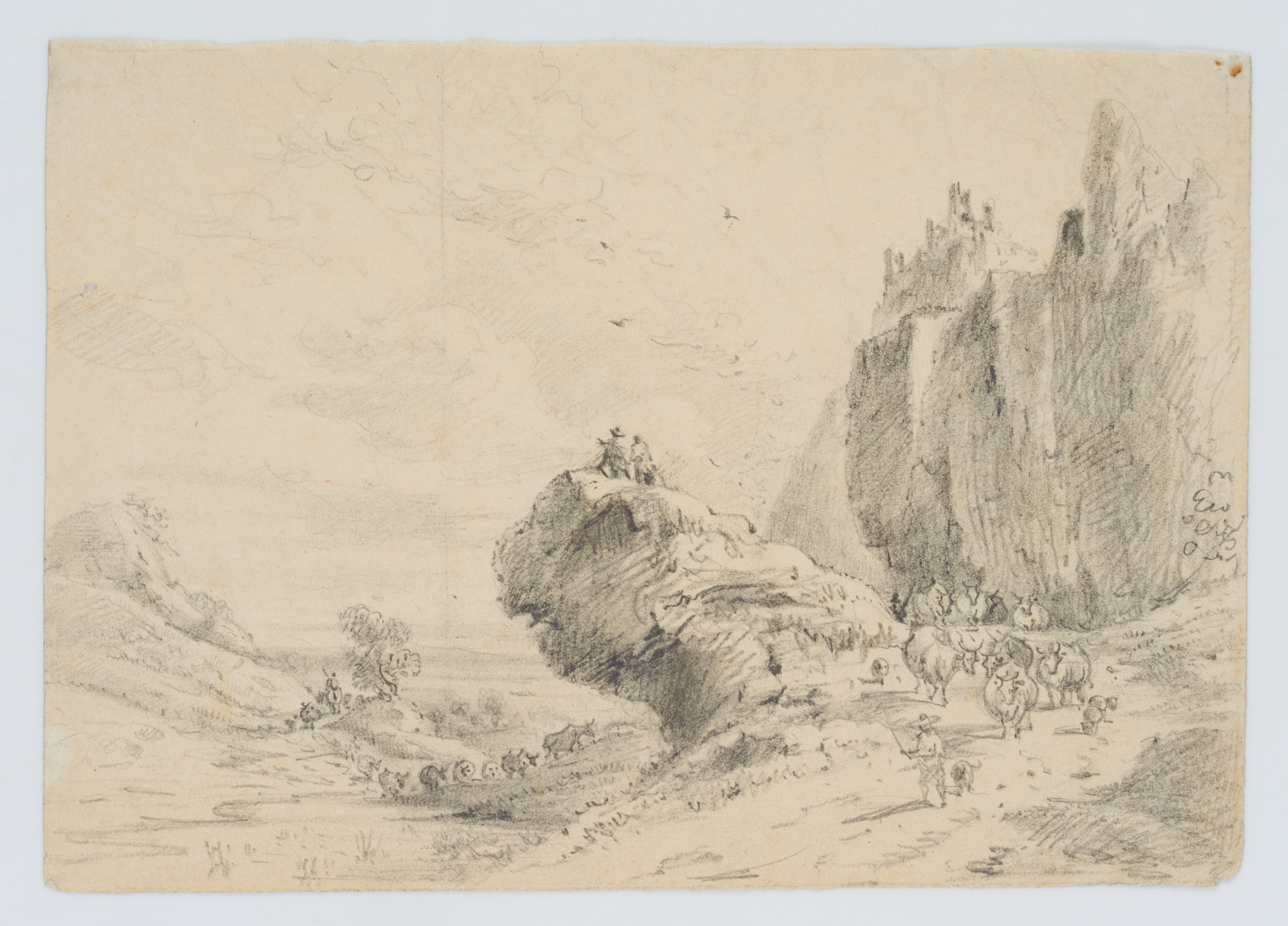 Felsenlandschaft mit Ruine