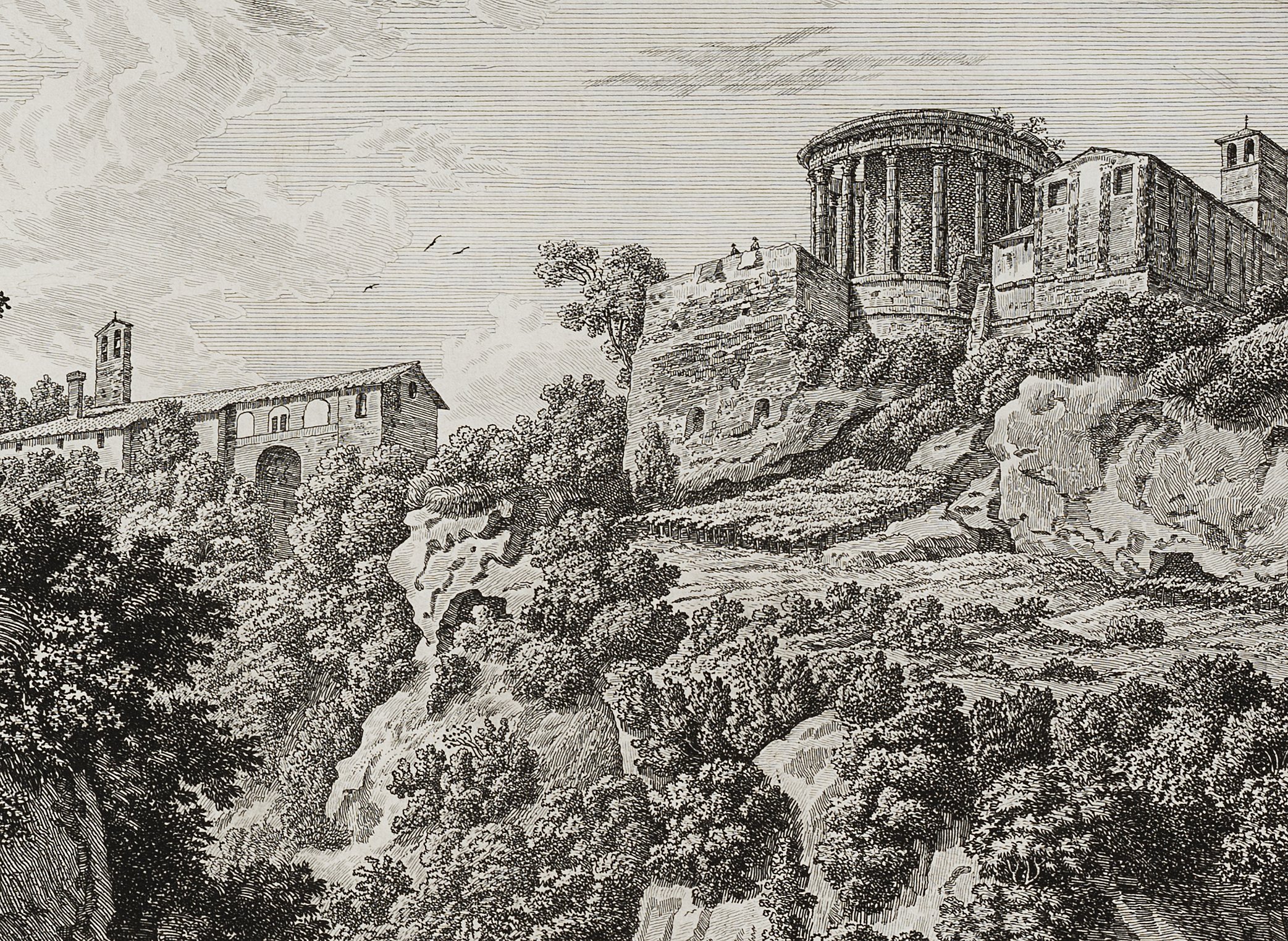 Die Tempel der Vesta und der Sybille in Tivoli