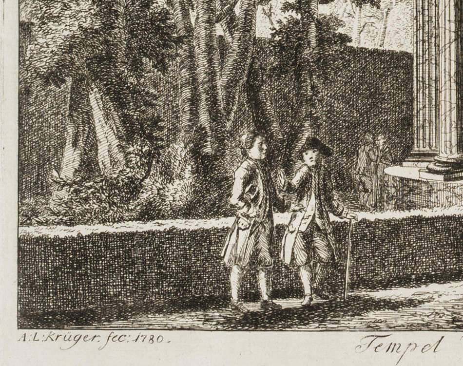 Ansicht des Freundschaftstempels im Park von Schloss Sanssouci bei Potsdam