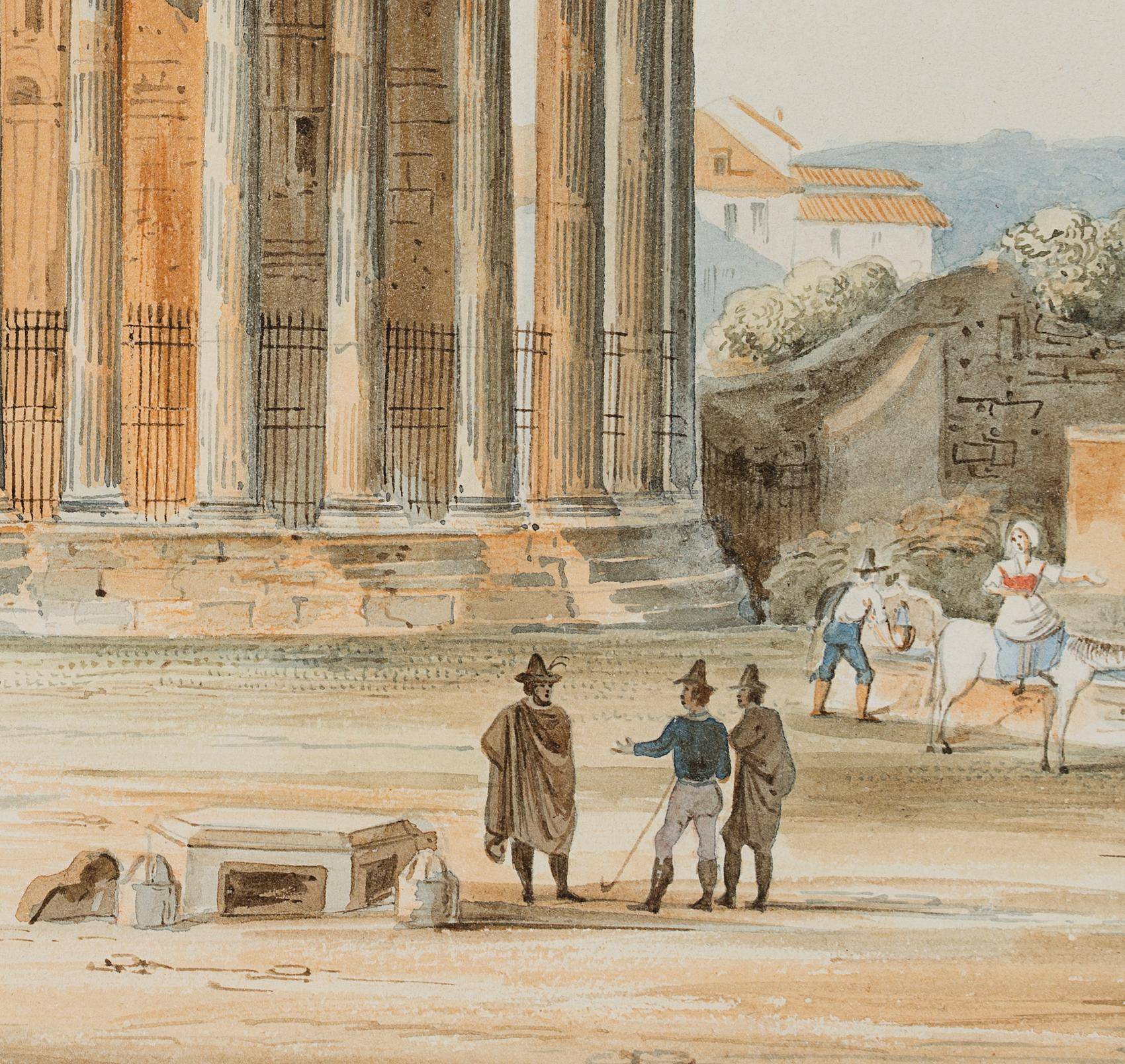 Der Rundtempel auf dem Forum Boarium am Tiber in Rom
