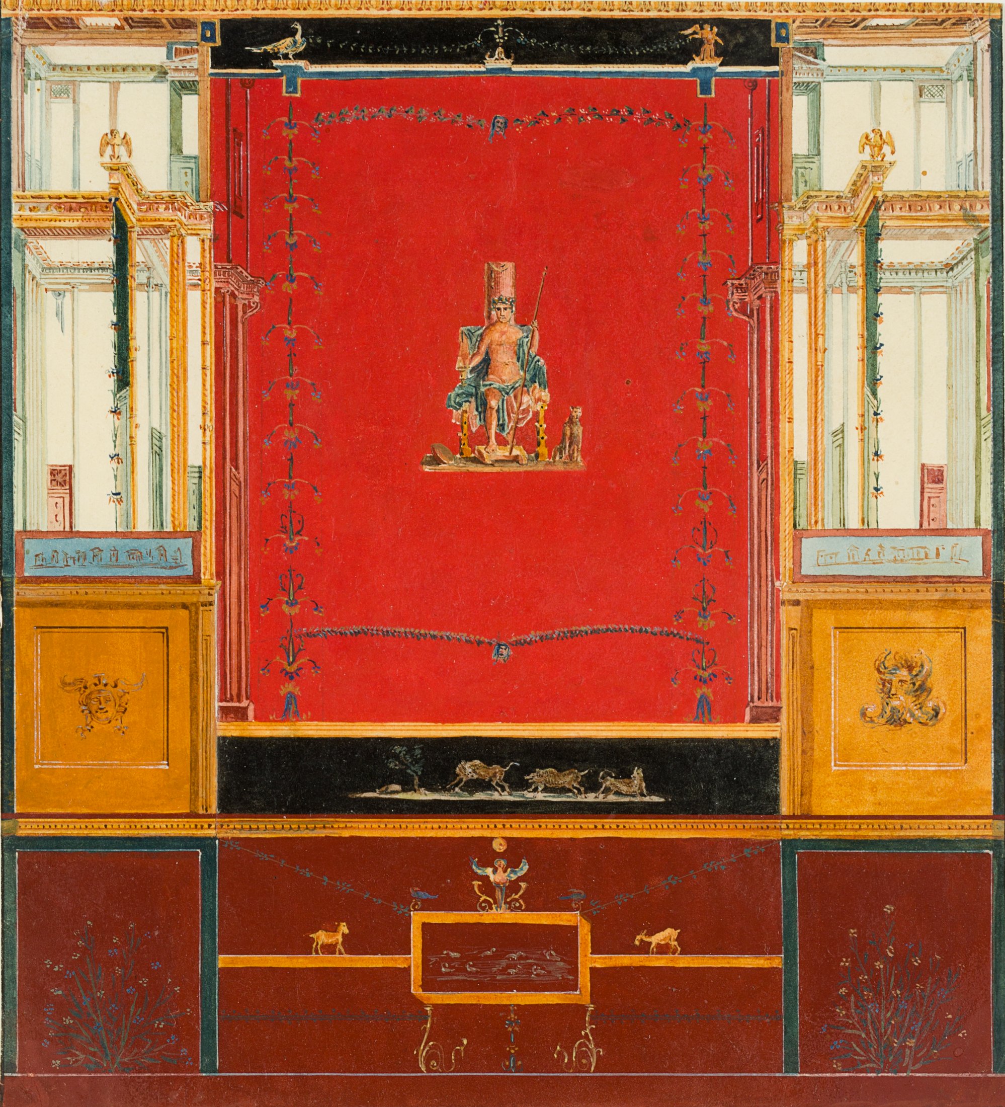 Wandgemälde aus dem Hause der Bachantinnen, Pompeji