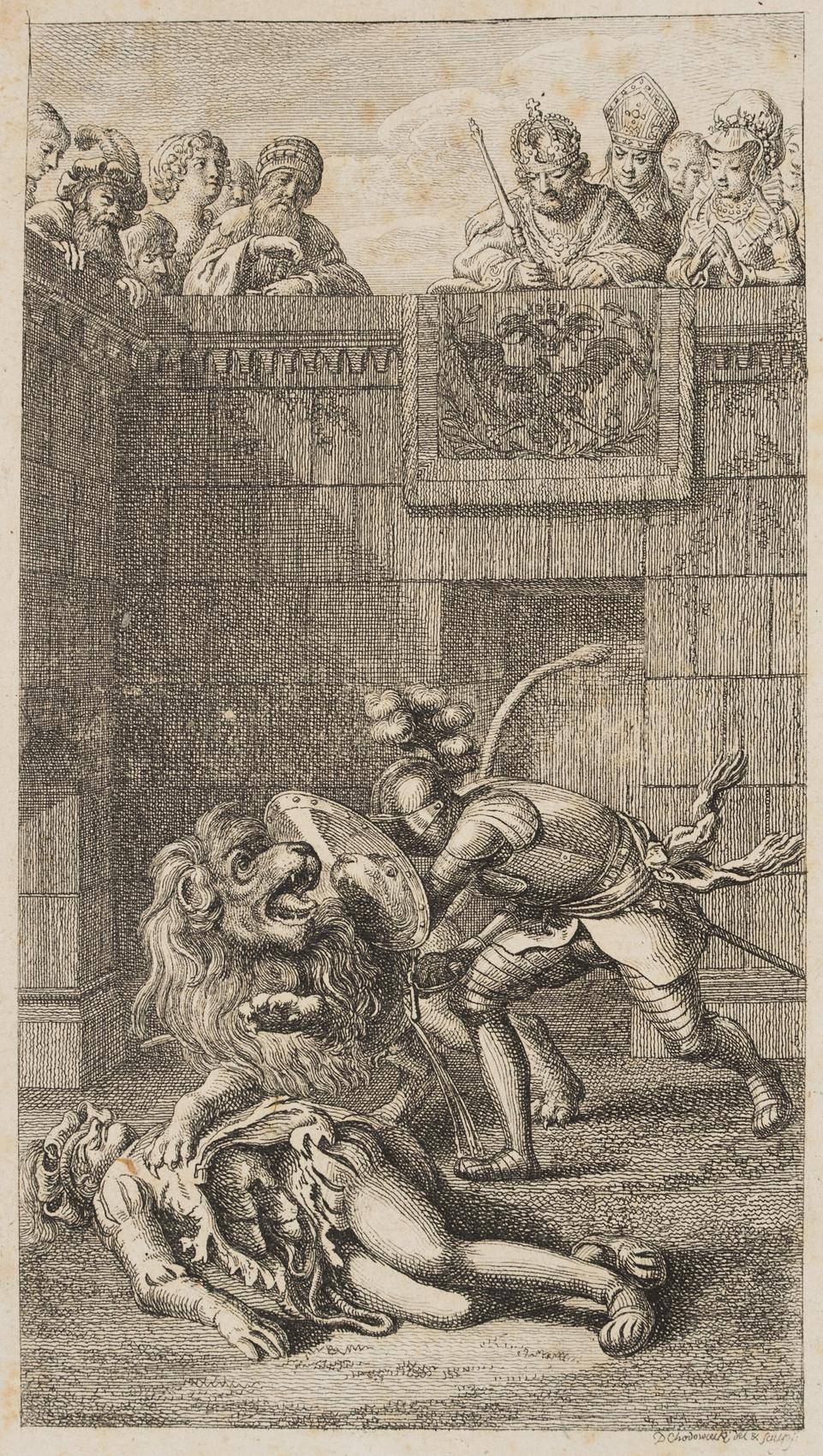 Graf Friedrich ersticht im Zwinger den Löwen