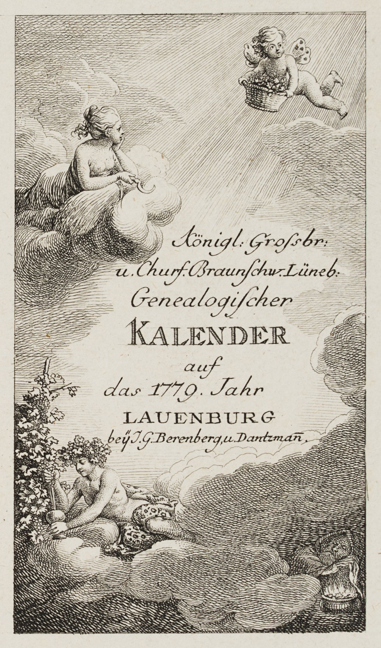Titel und Portrait zum Lauenburger Kalender für 1779, einzeln