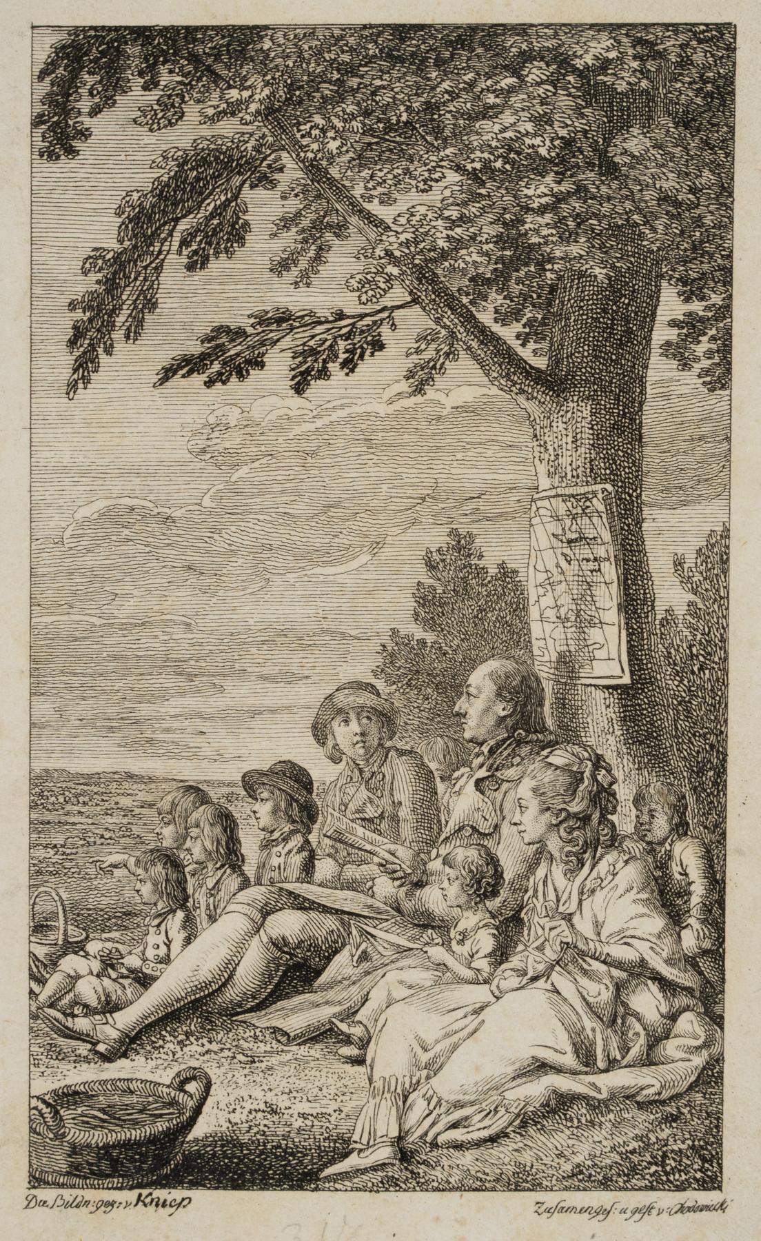 Joachim Heinrich Campe mit seiner Familie