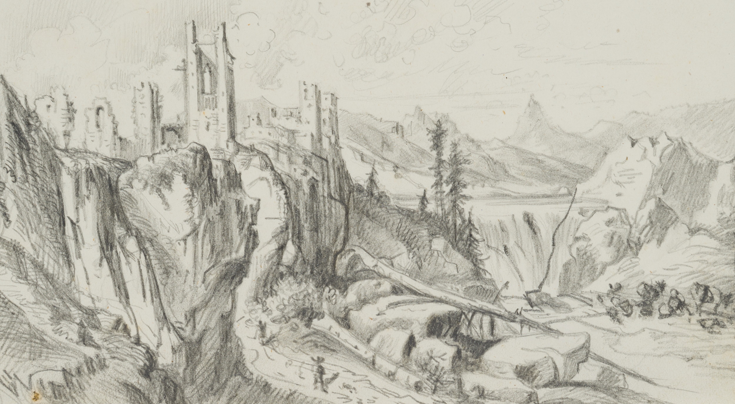 Felsenlandschaft mit Burg