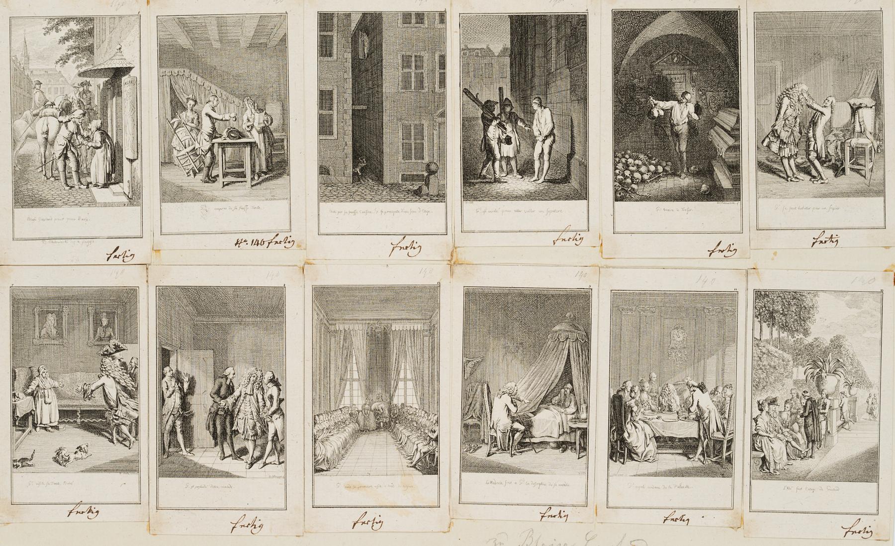 12 Blätter zu der Geschichte des Blaise Gaulard