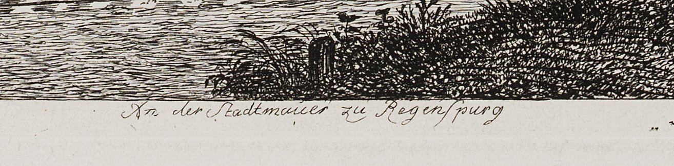 An der Stadtmauer zu Regensburg
