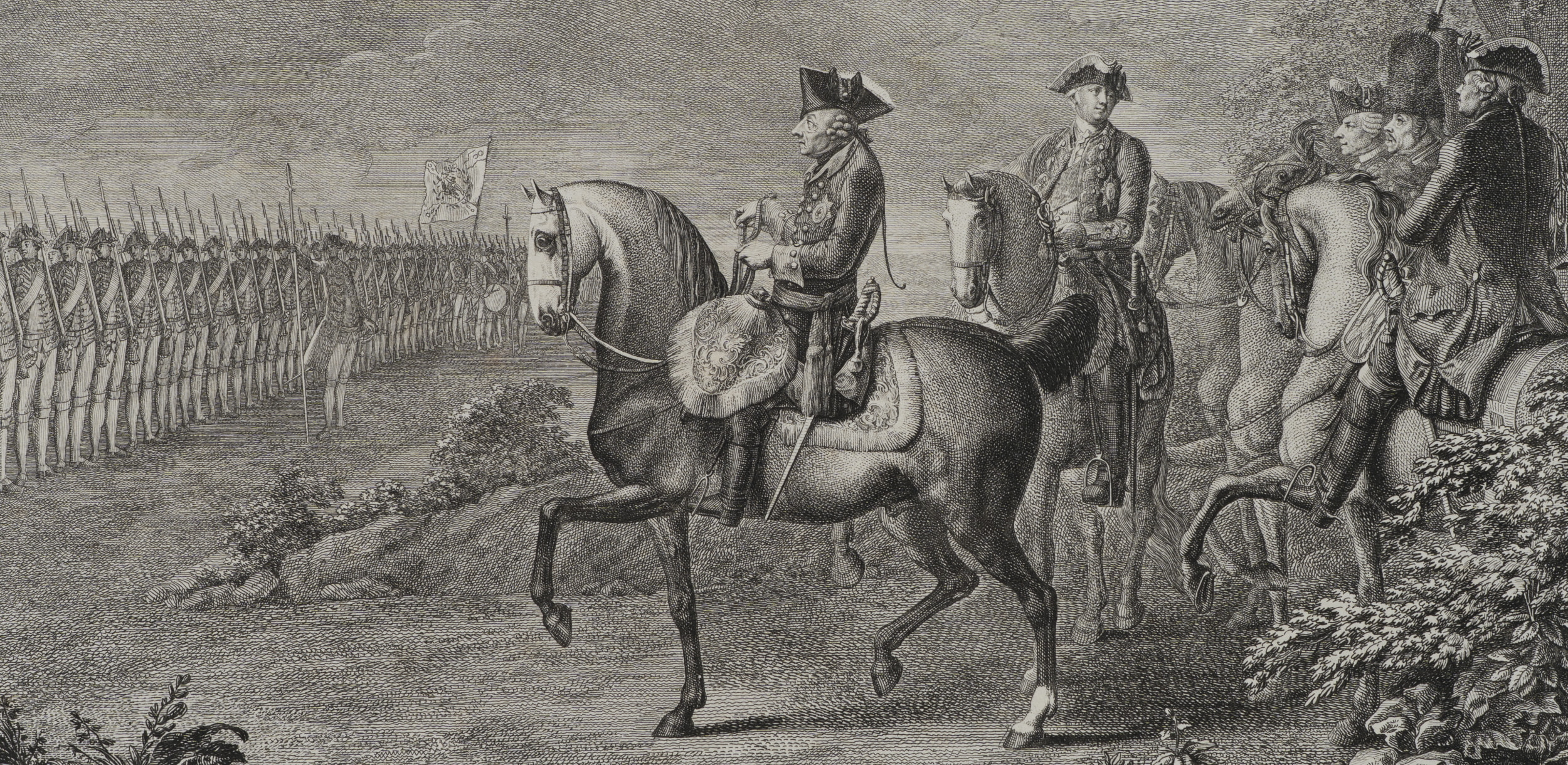 König Friedrich's II. Wachtparade in Potsdam