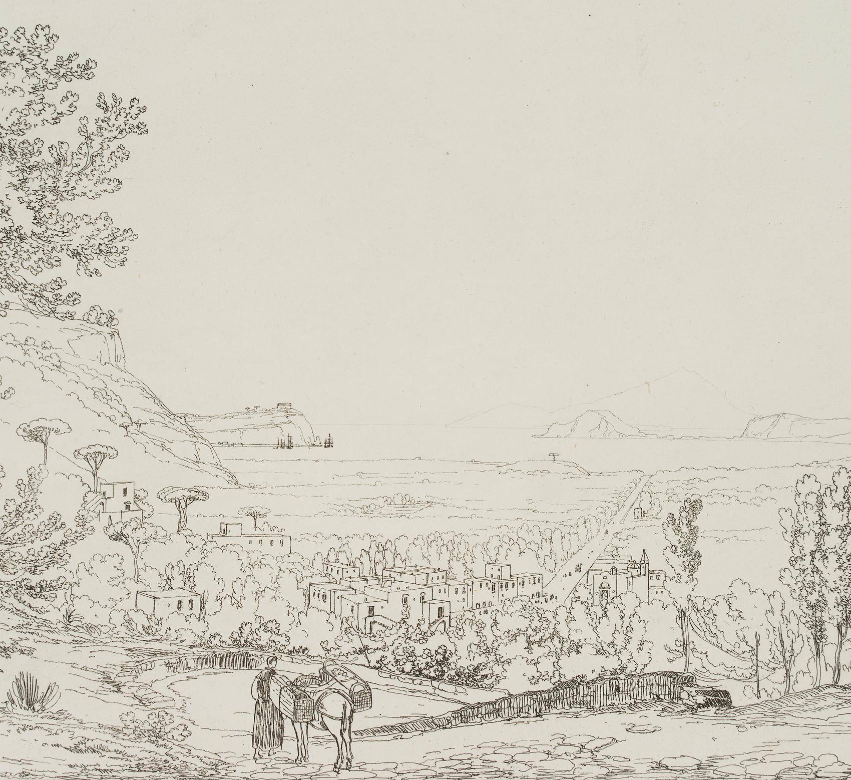 Blick vom Hügel der Grotta di Seiano (Posillipo) auf das Meer