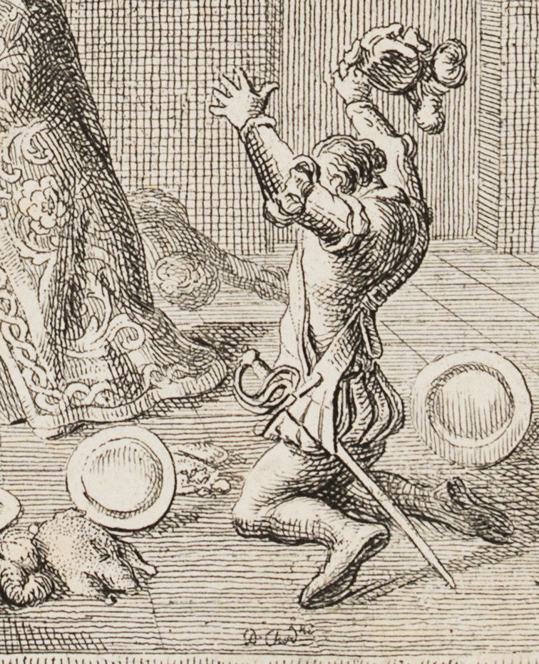 Gramsalbus in der Verkleidung als Mutter Gottes