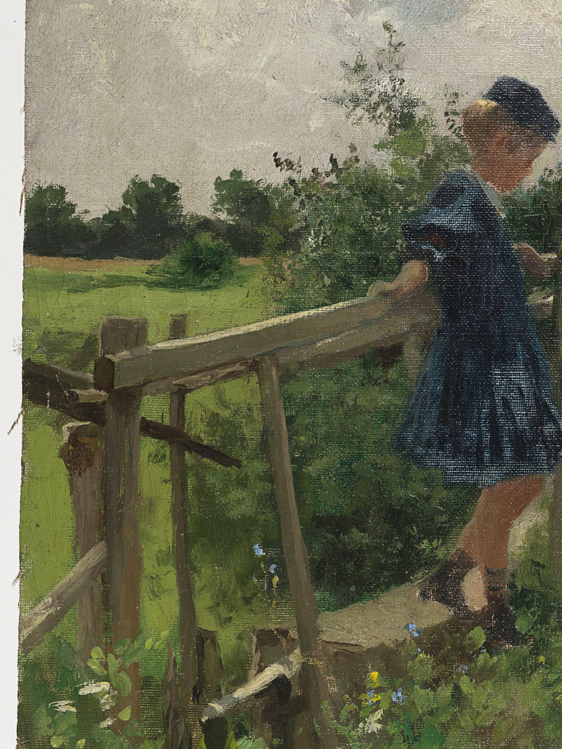 Zwei Frauen am Feldweg