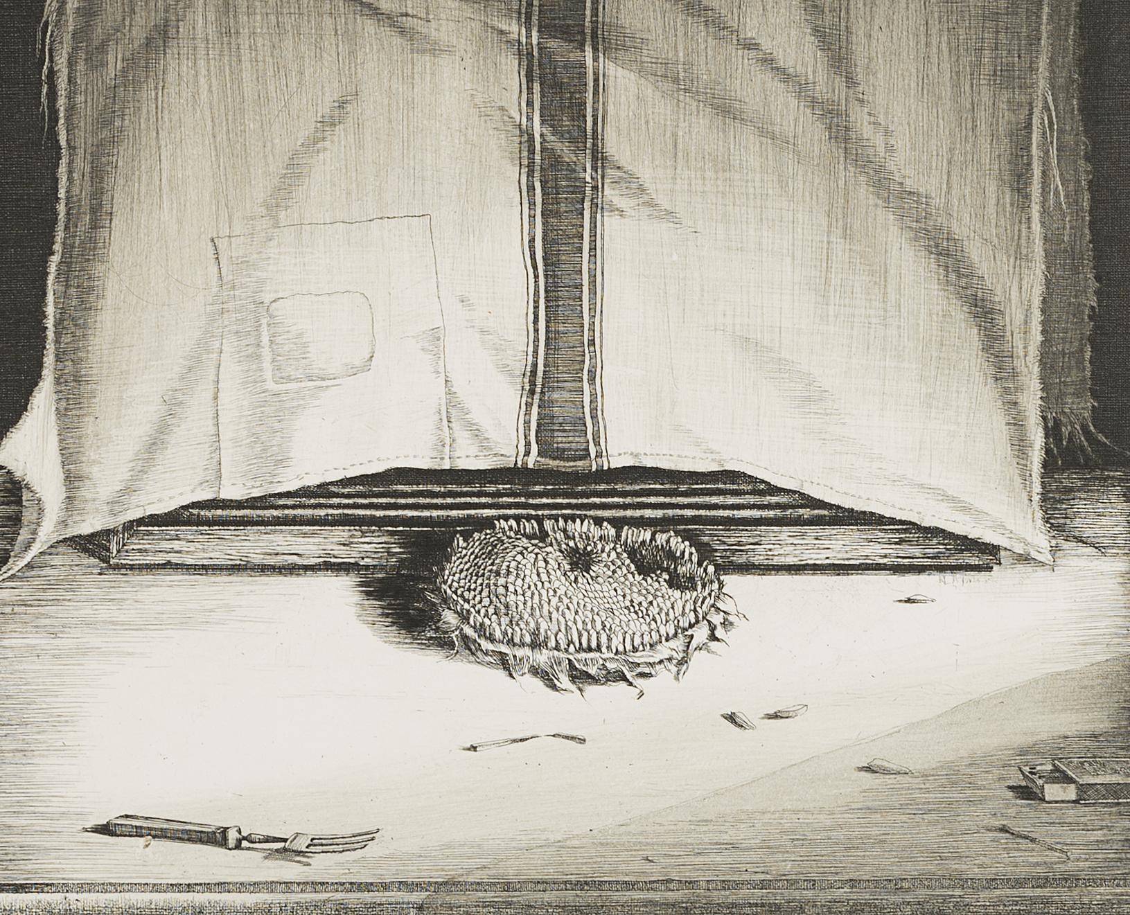 Nature morte - Auf eine Sonnenblume