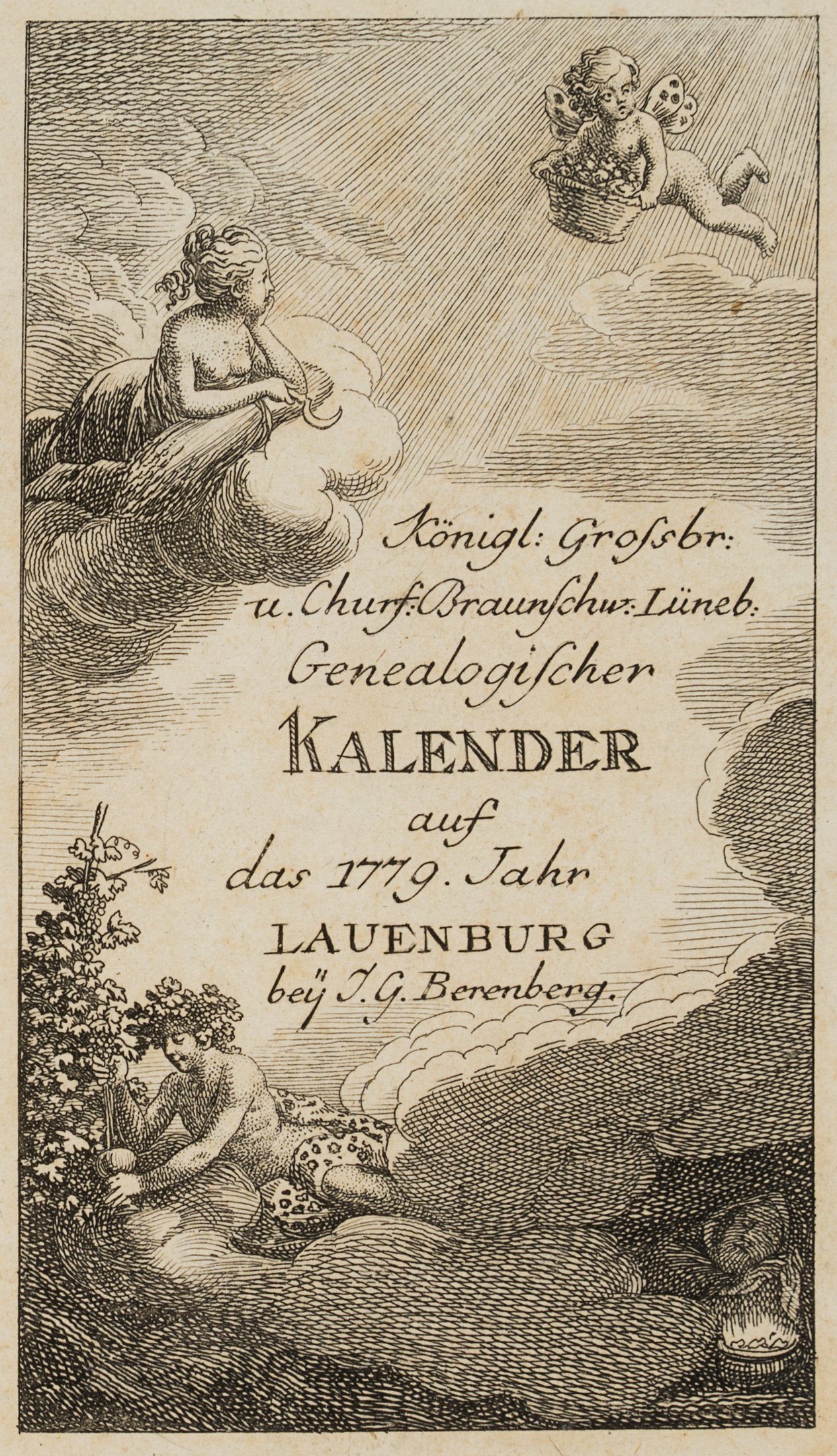 Titel und Portrait zum Lauenburger Kalender für 1779