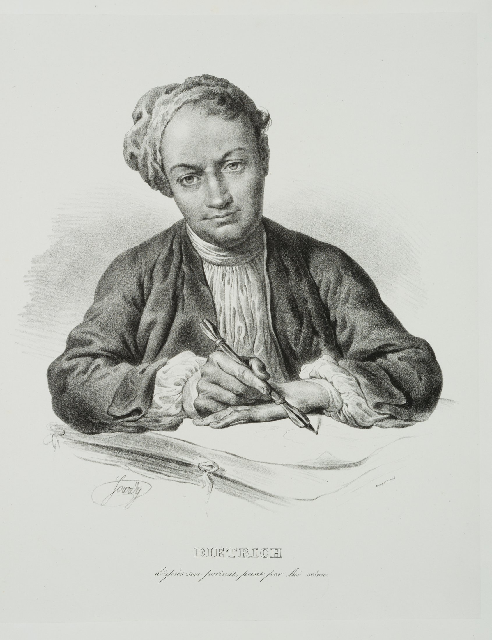 Porträt des Malers Christian Wilhelm Ernst Dietrich, gen. Dietricy (1712-1774)